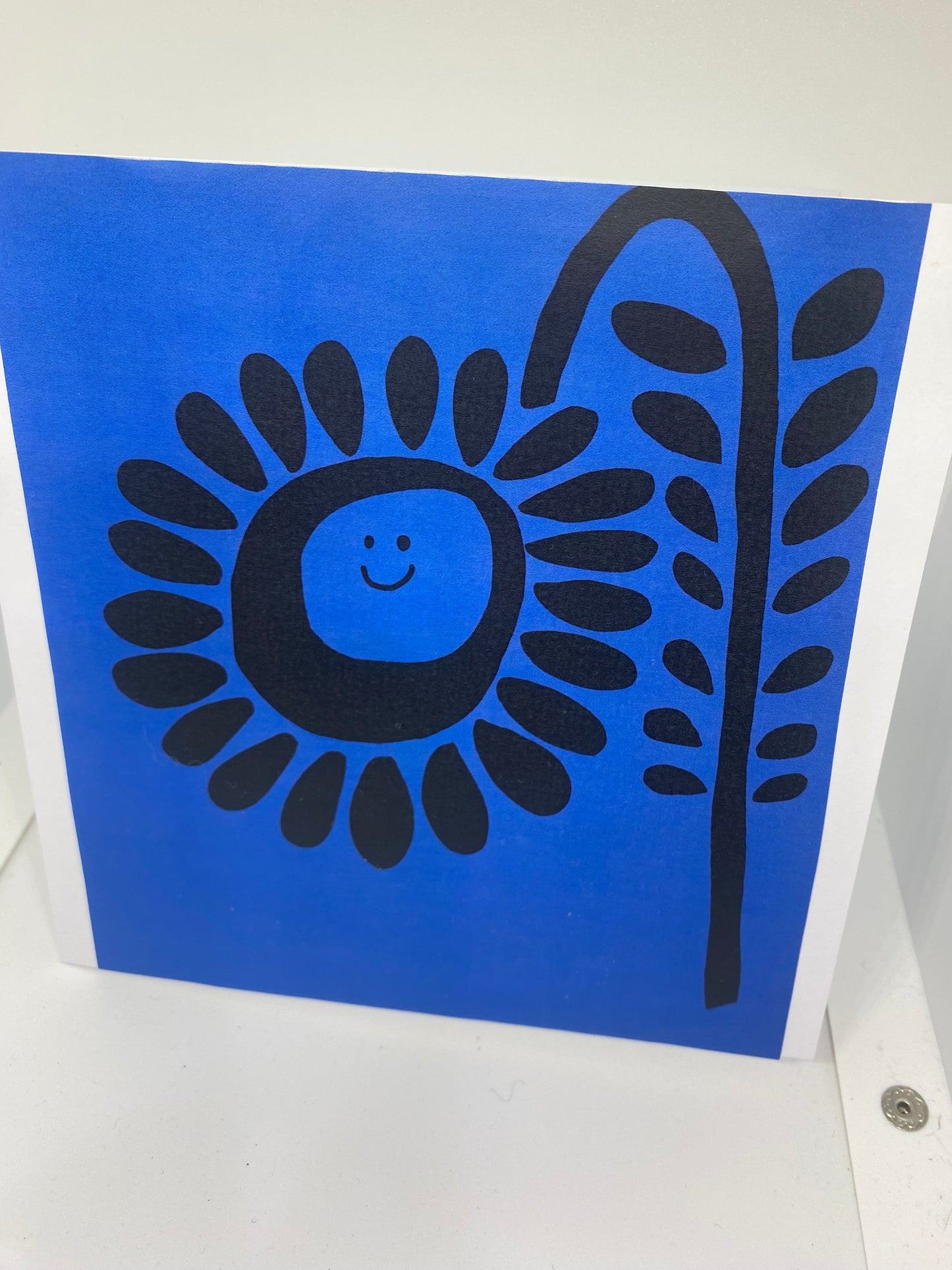 Grass green Flower Set of 4 Square Cards with envelopes cards measure 15 cm x 15 cm