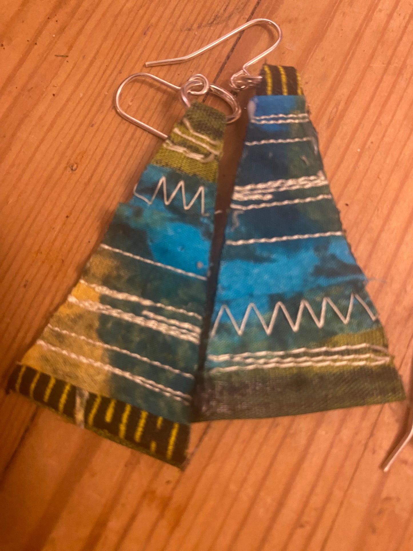 Landscape Teal Earrings