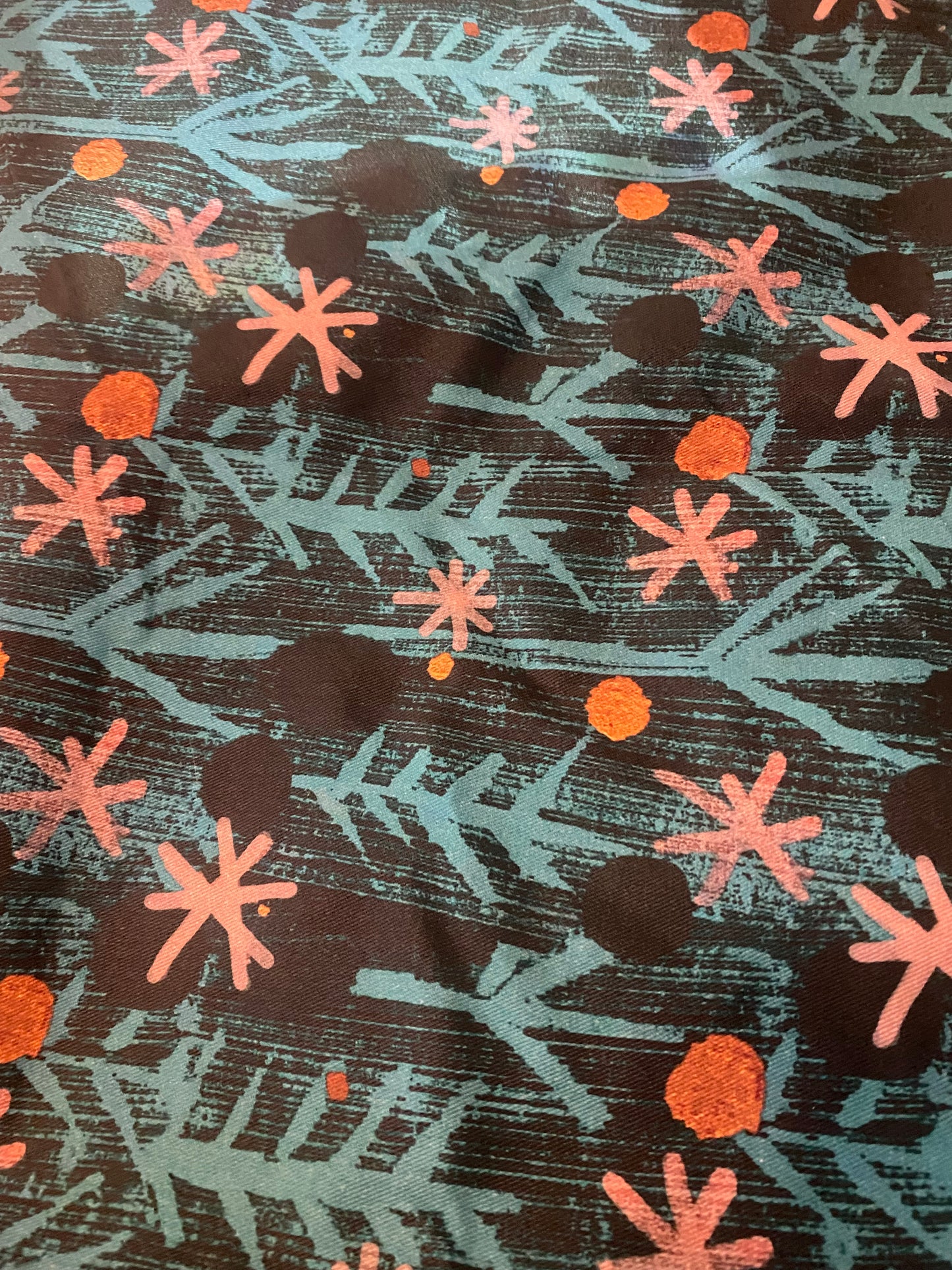 Wood Cut Trees and Stars Fat Quarter