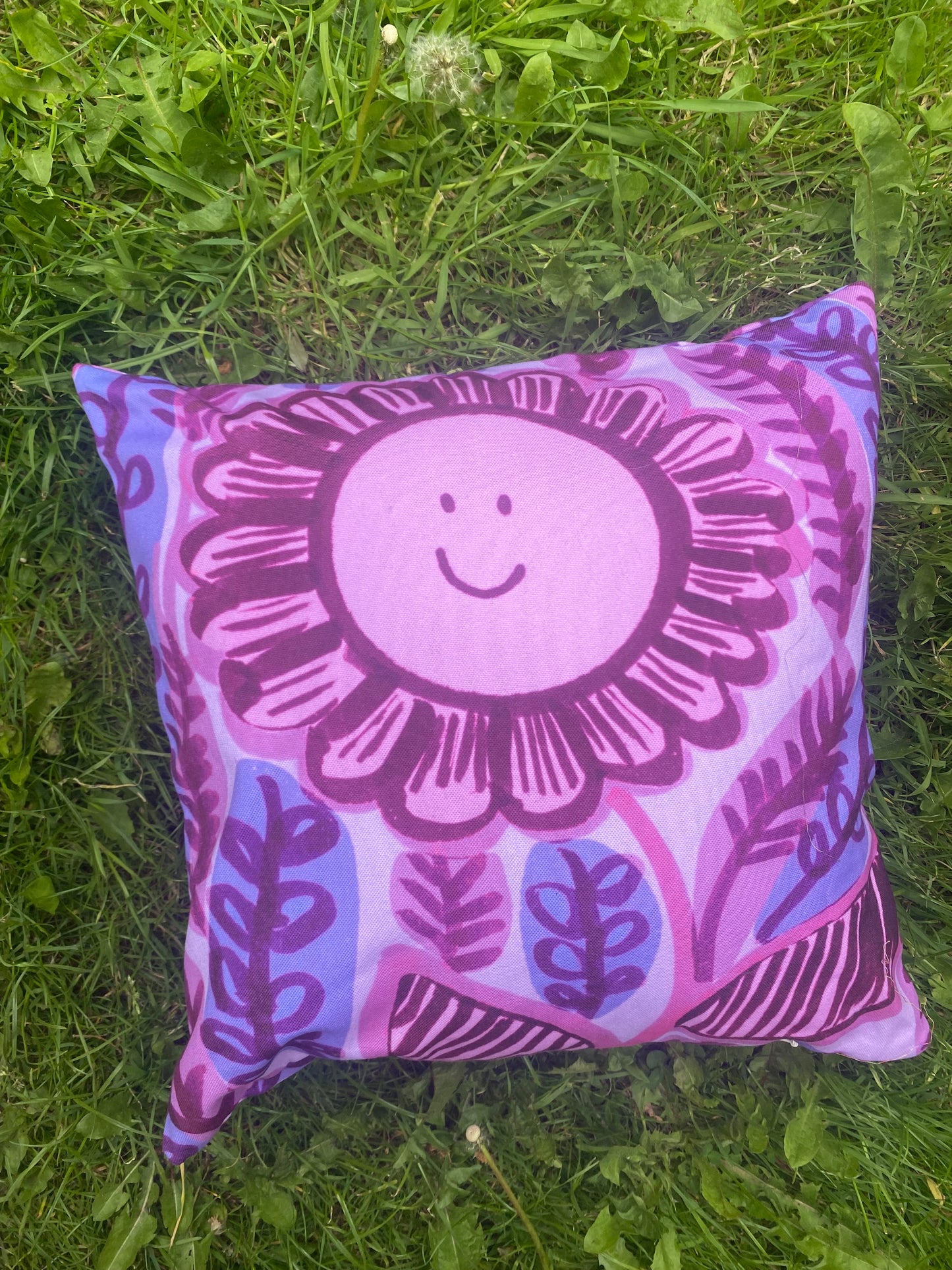 Happy Flower Lilac Cushion