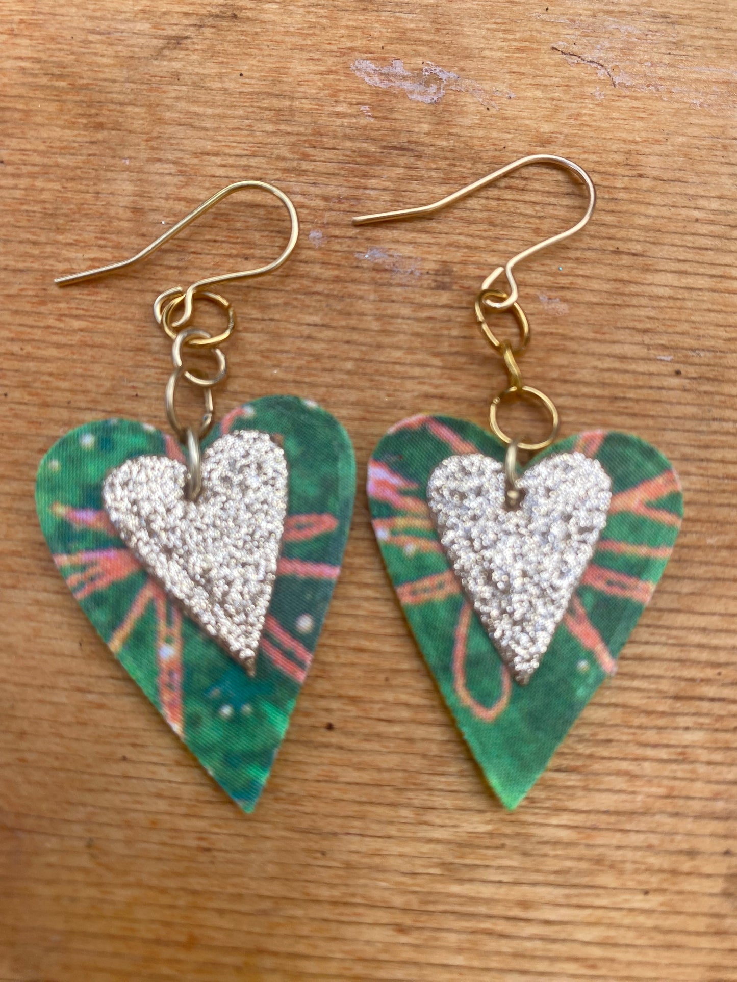 Green Heart earrings