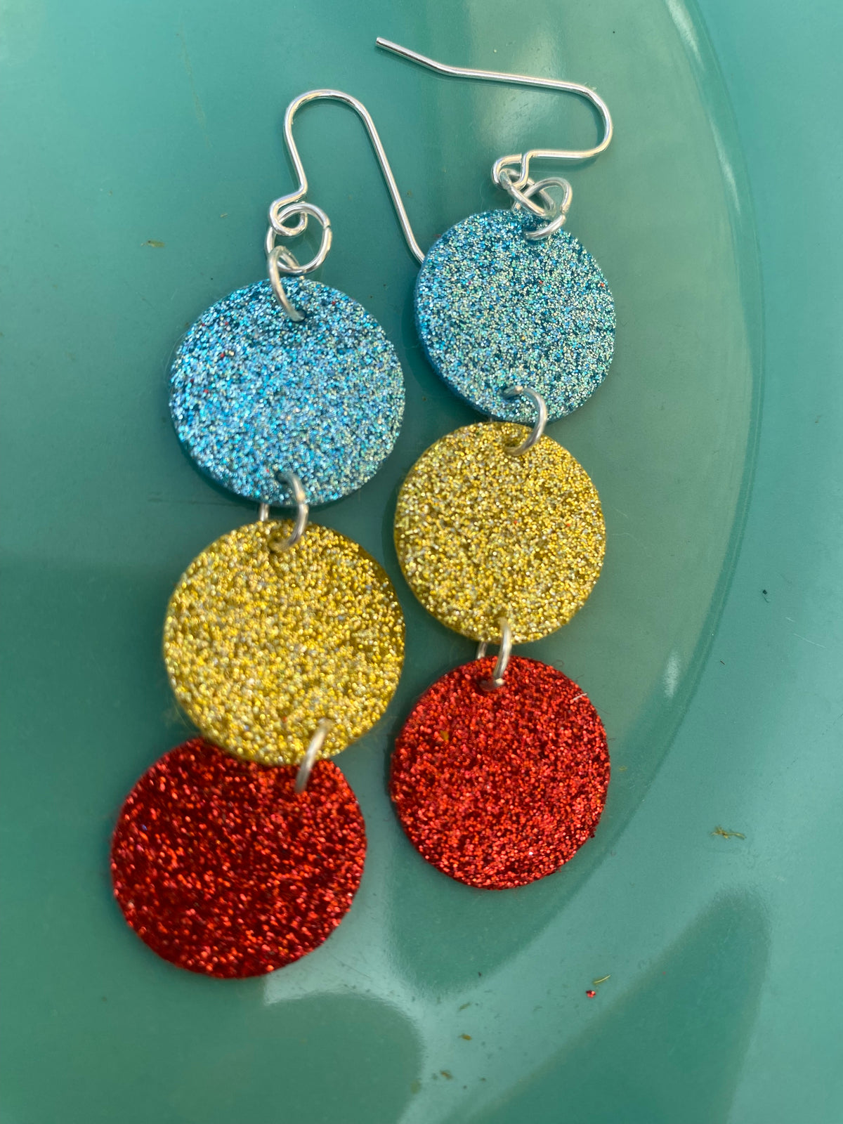 Sparkle Circle Drop Earrings