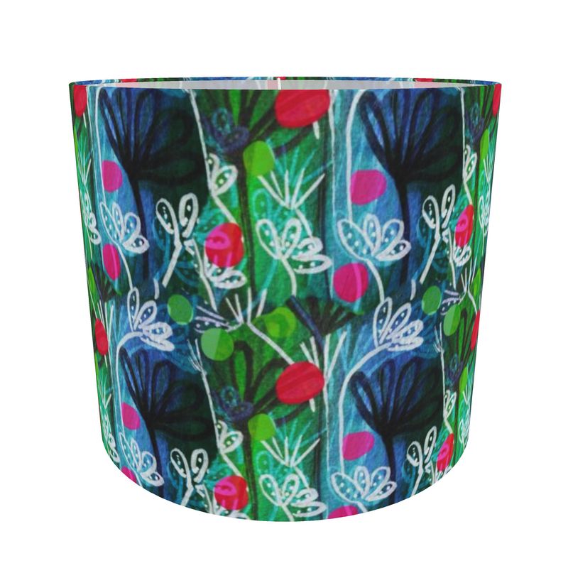 River Flowers Drum Lamp Shade