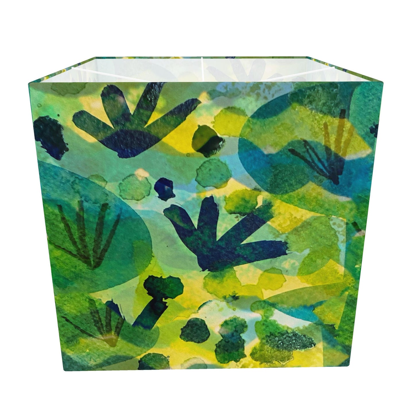 River Flowers Square Lamp Shade