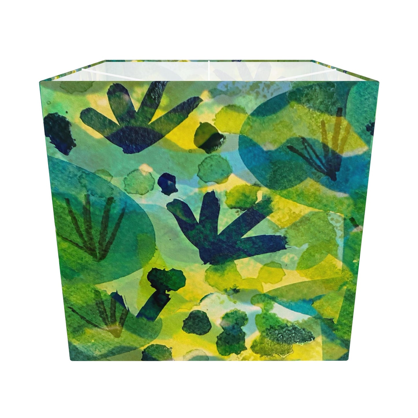 River Flowers Square Lamp Shade