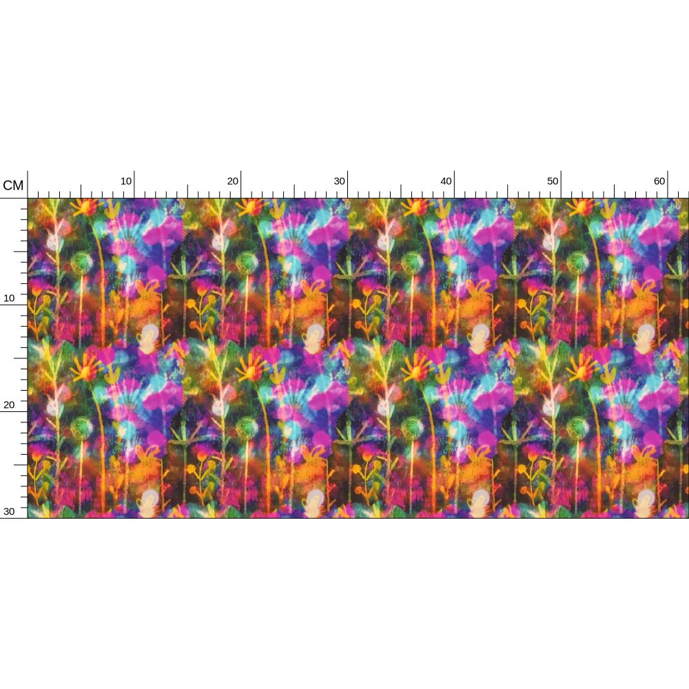 Glow Stems Repeat Pattern Wallpaper