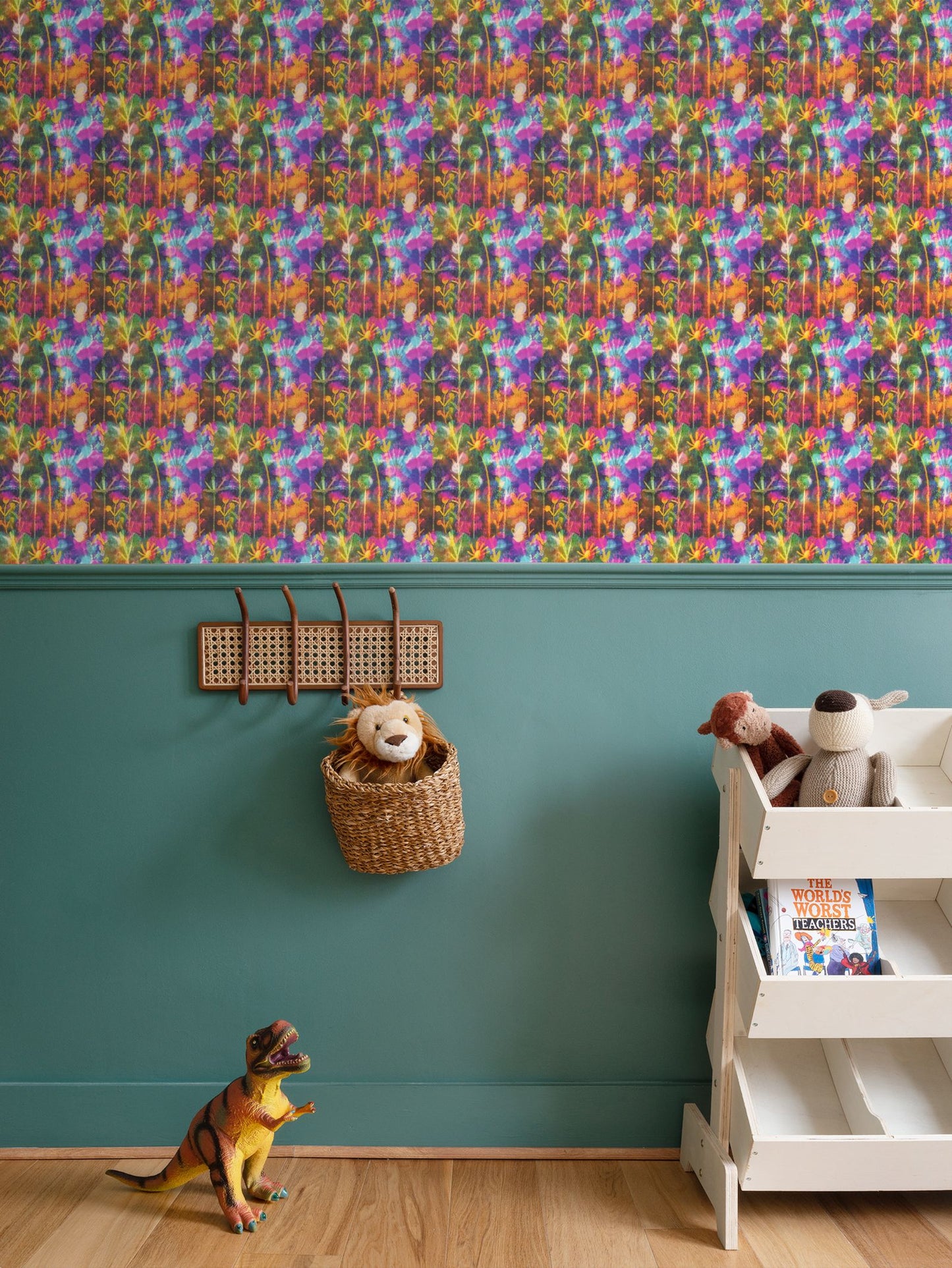 Glow Stems Repeat Pattern Wallpaper