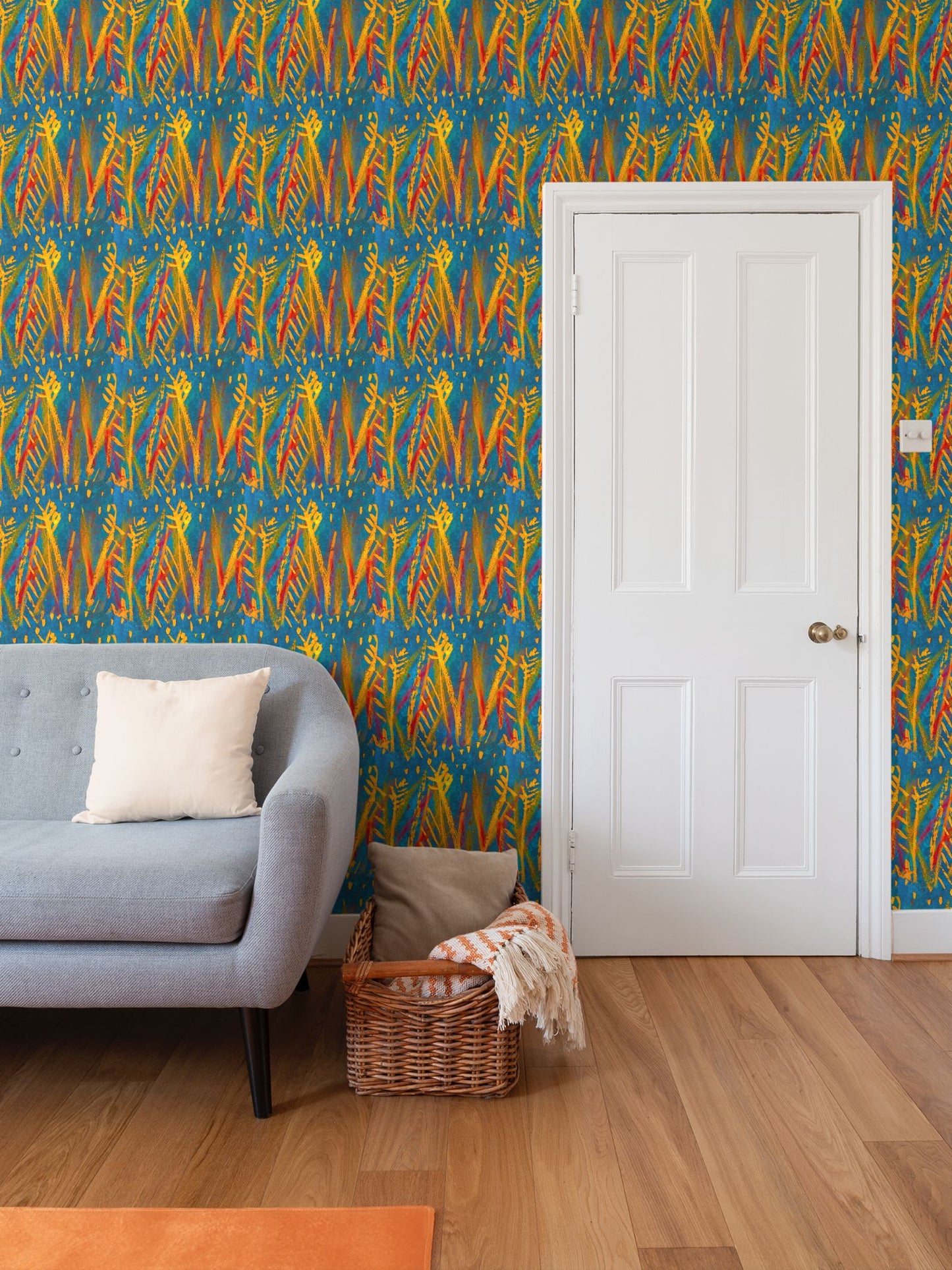 Wheat field Repeat Pattern Wallpaper
