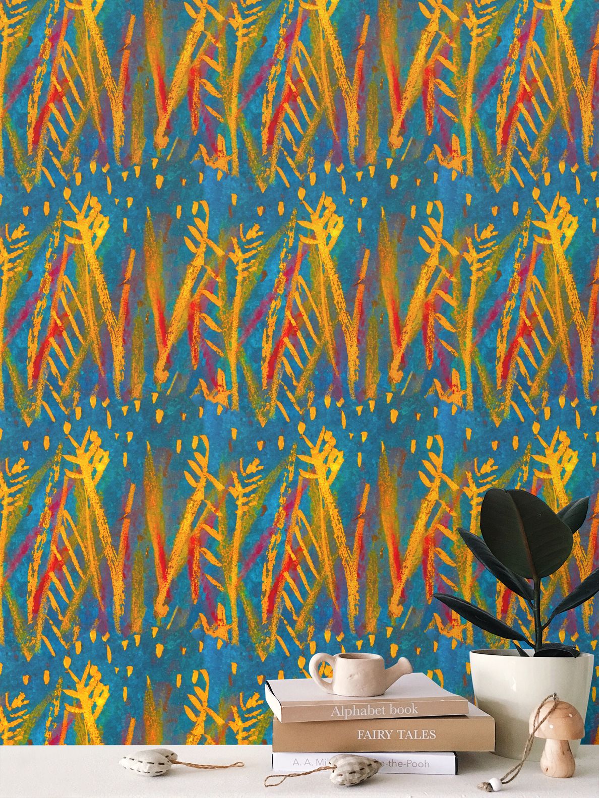 Wheat field Repeat Pattern Wallpaper