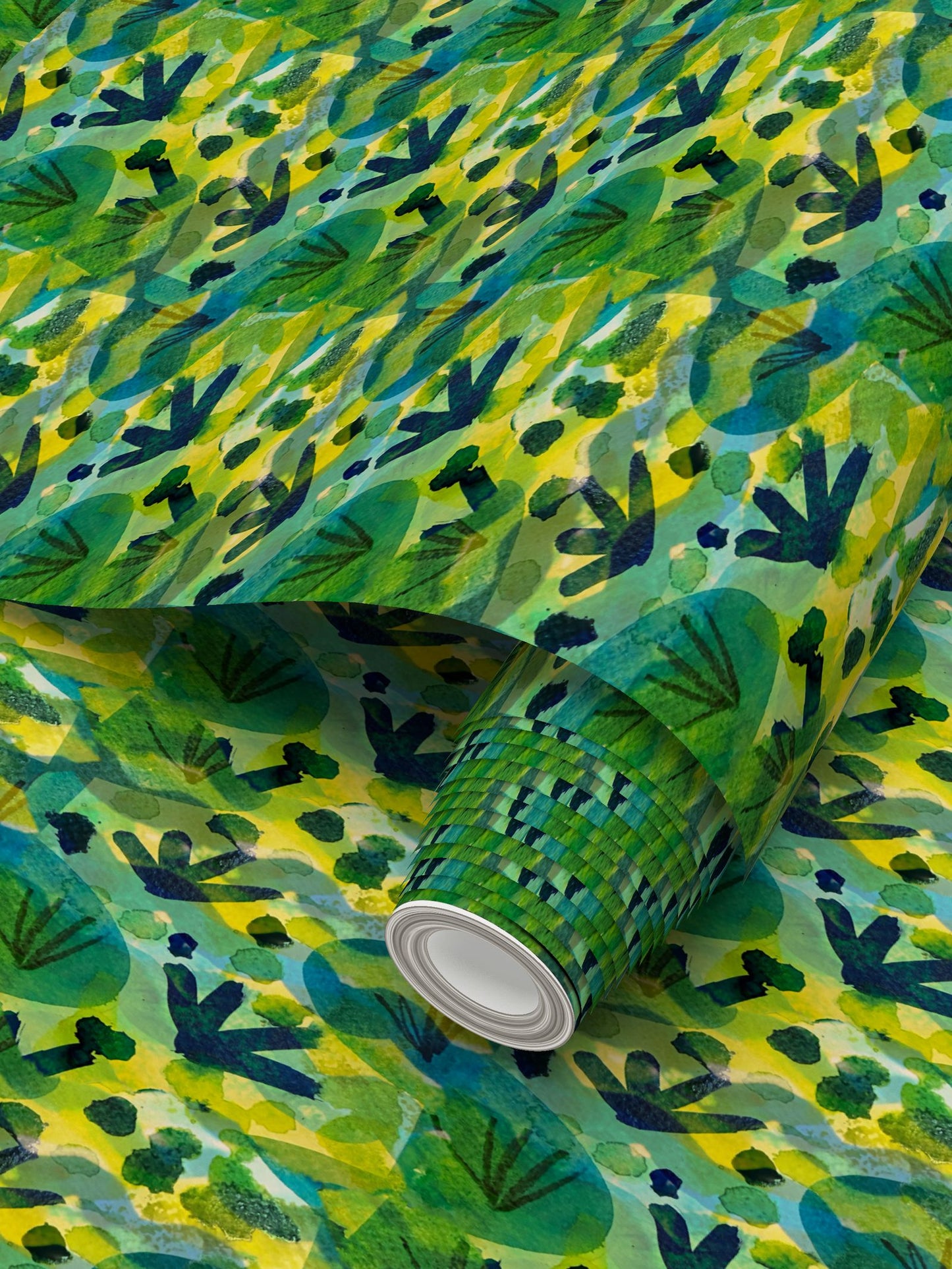 Pond Life Repeat Pattern Wallpaper