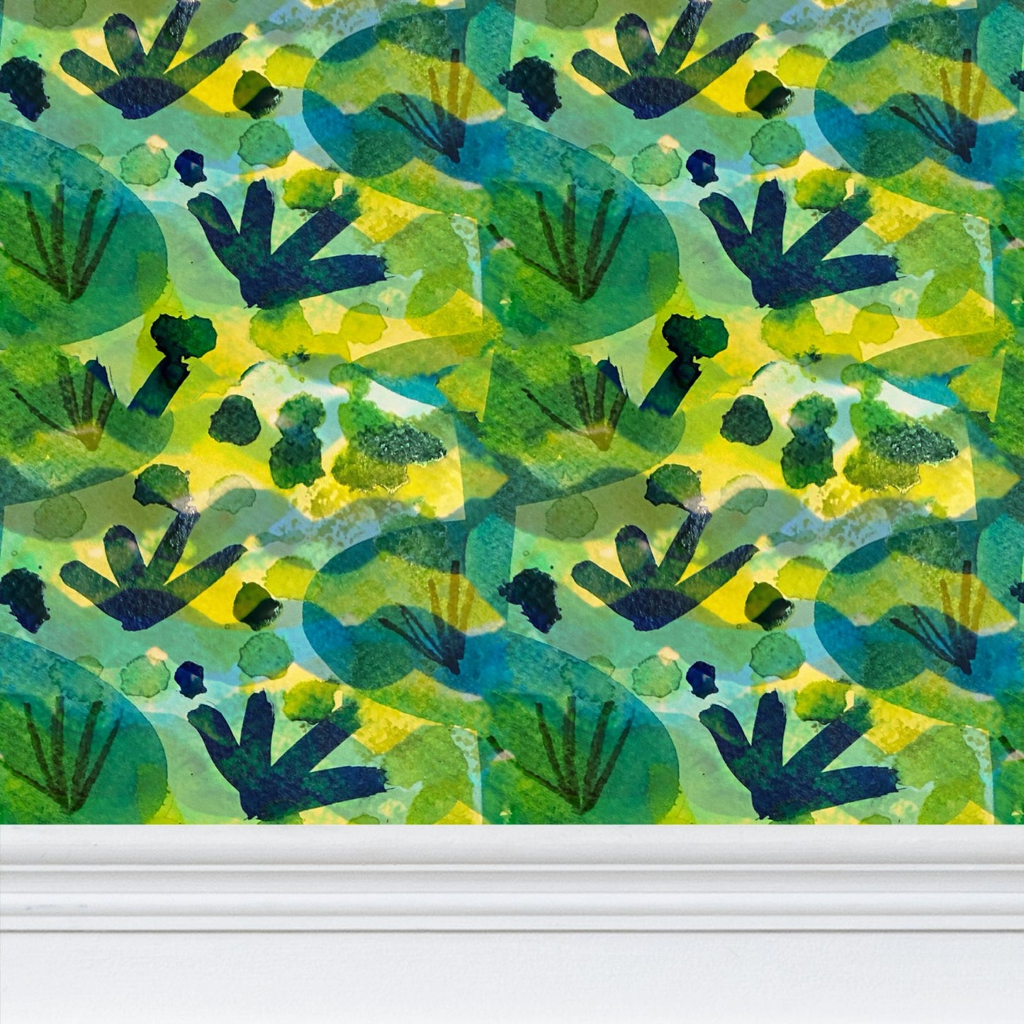 Pond Life Repeat Pattern Wallpaper