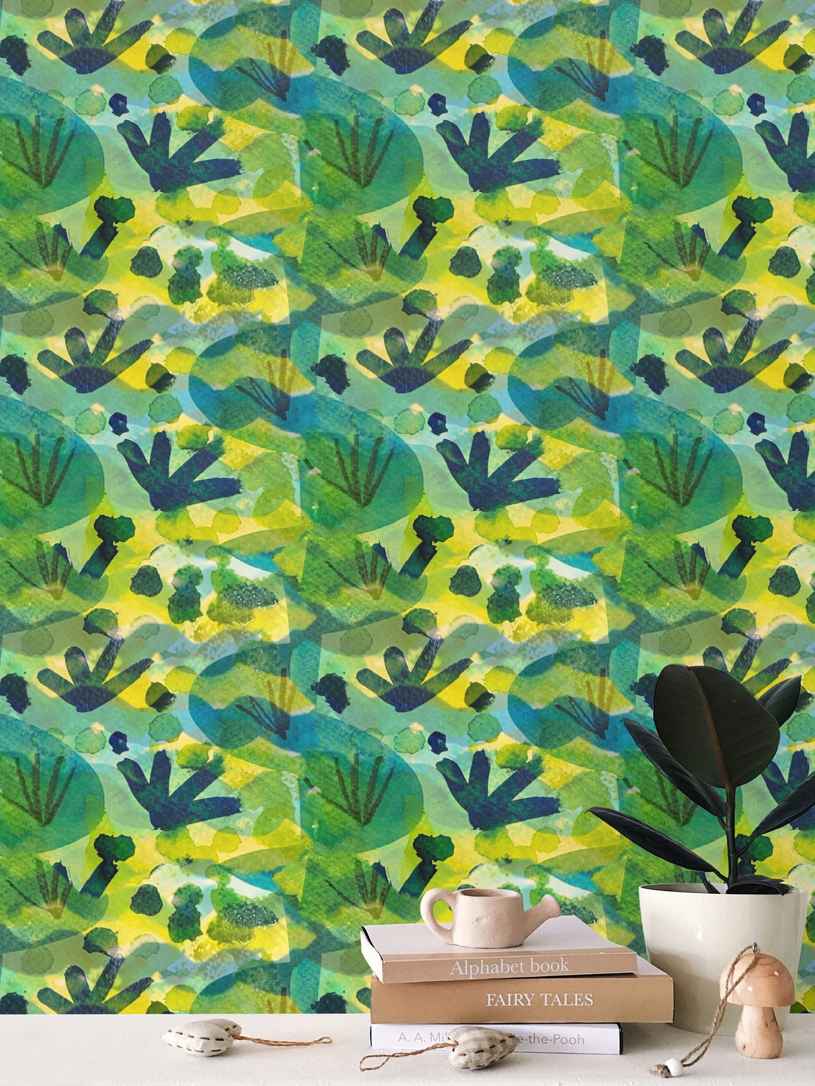 Pond Life Repeat Pattern Wallpaper