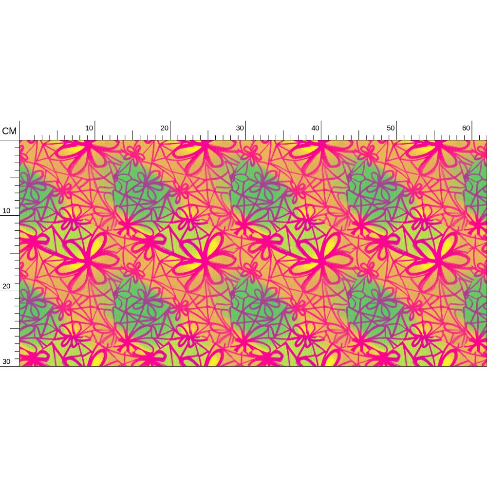 Flower connections Repeat Pattern Wallpaper