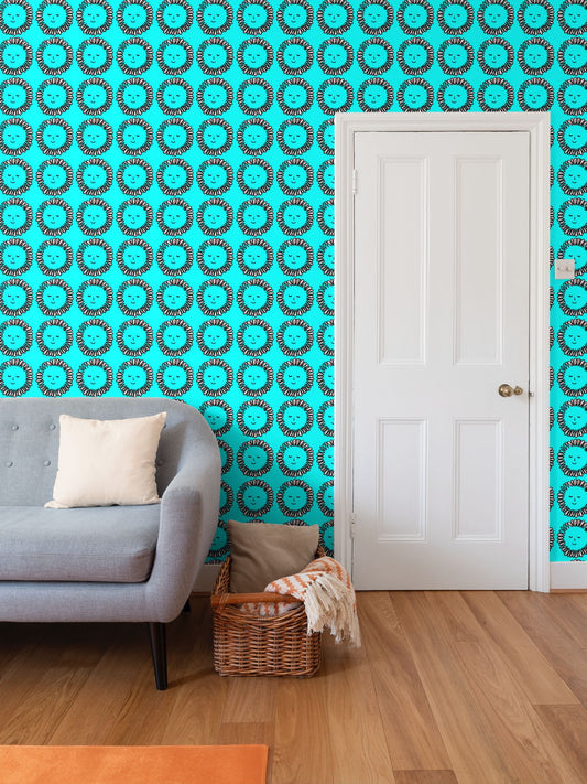 Daisy print Repeat Pattern Wallpaper