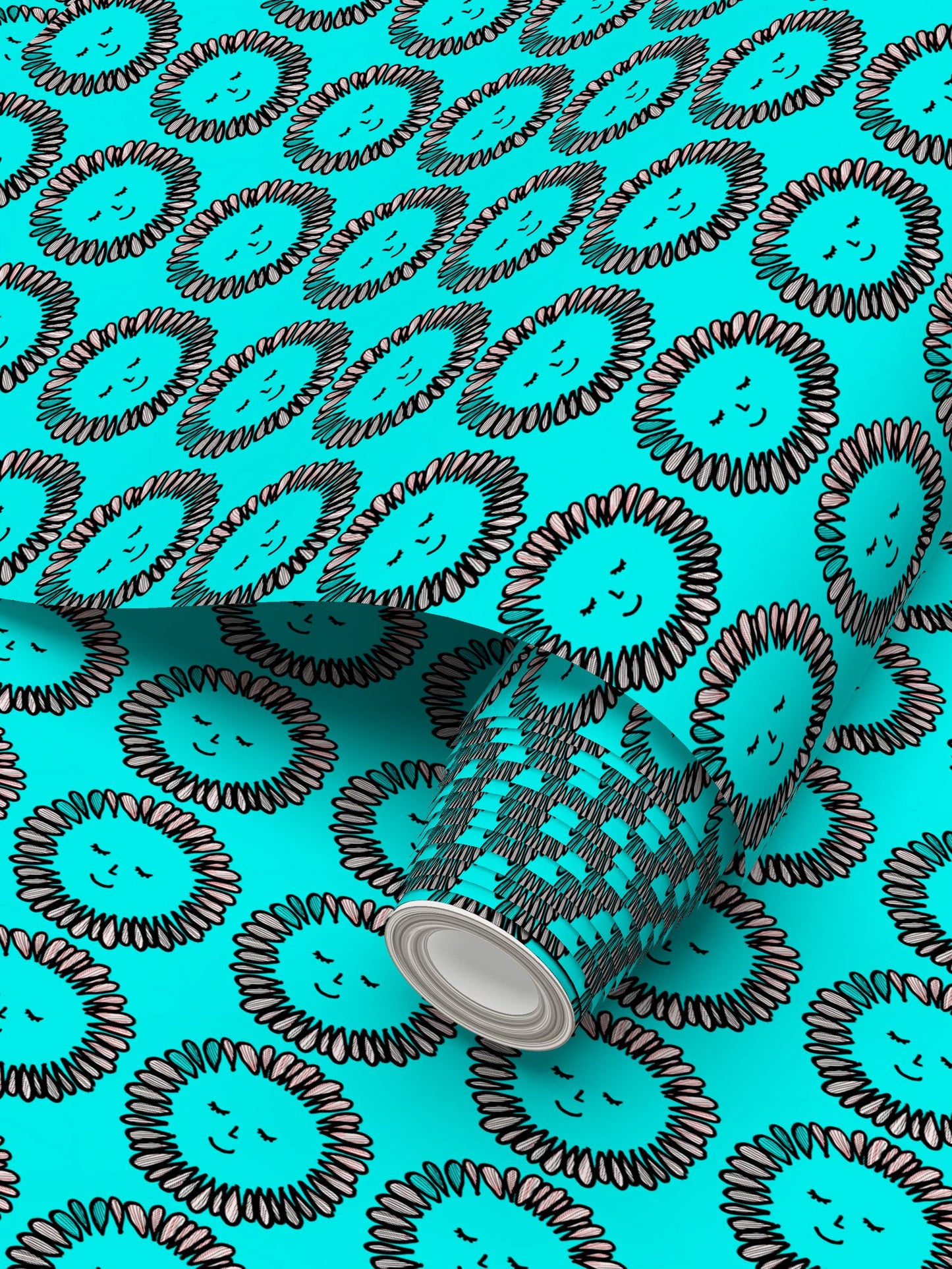 Daisy print Repeat Pattern Wallpaper