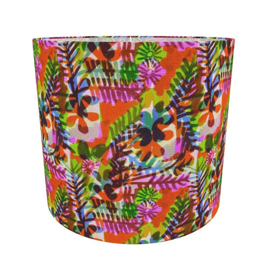 Changing light Flowers Drum Lamp Shade