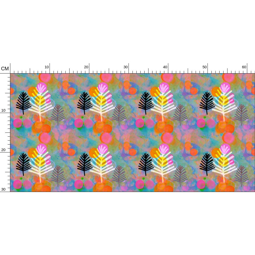 Bubble Trees Repeat Pattern Wallpaper