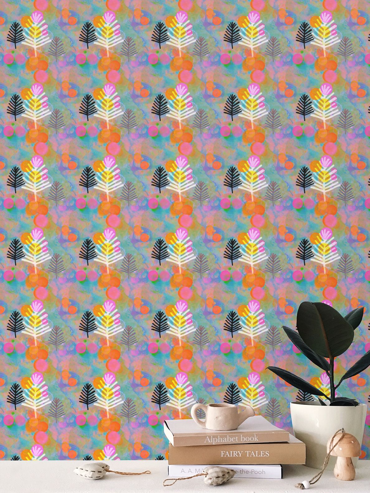Bubble Trees Repeat Pattern Wallpaper