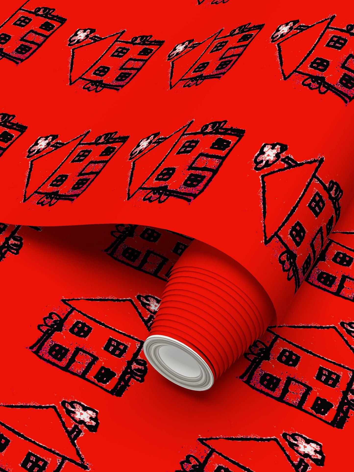 My Little House Repeat Pattern Wallpaper
