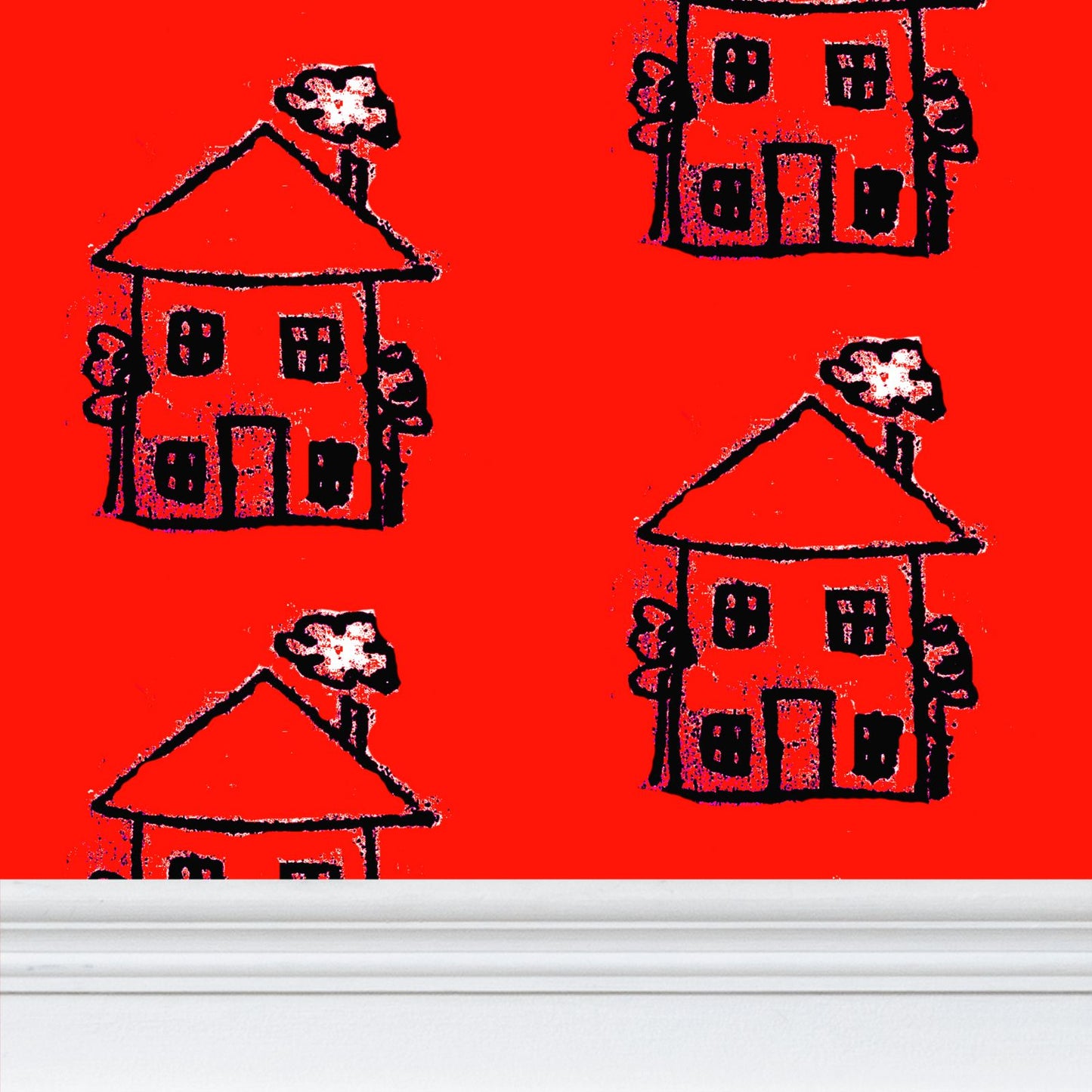 My Little House Repeat Pattern Wallpaper