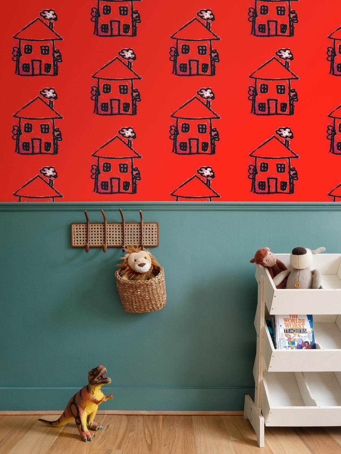 My Little House Repeat Pattern Wallpaper