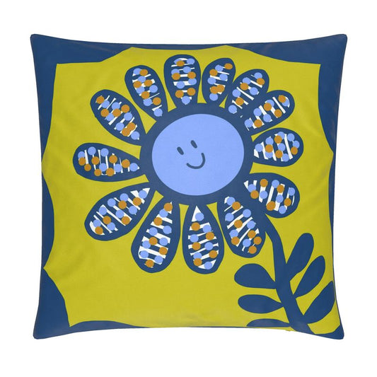 Retro flower lime Cushion Covers