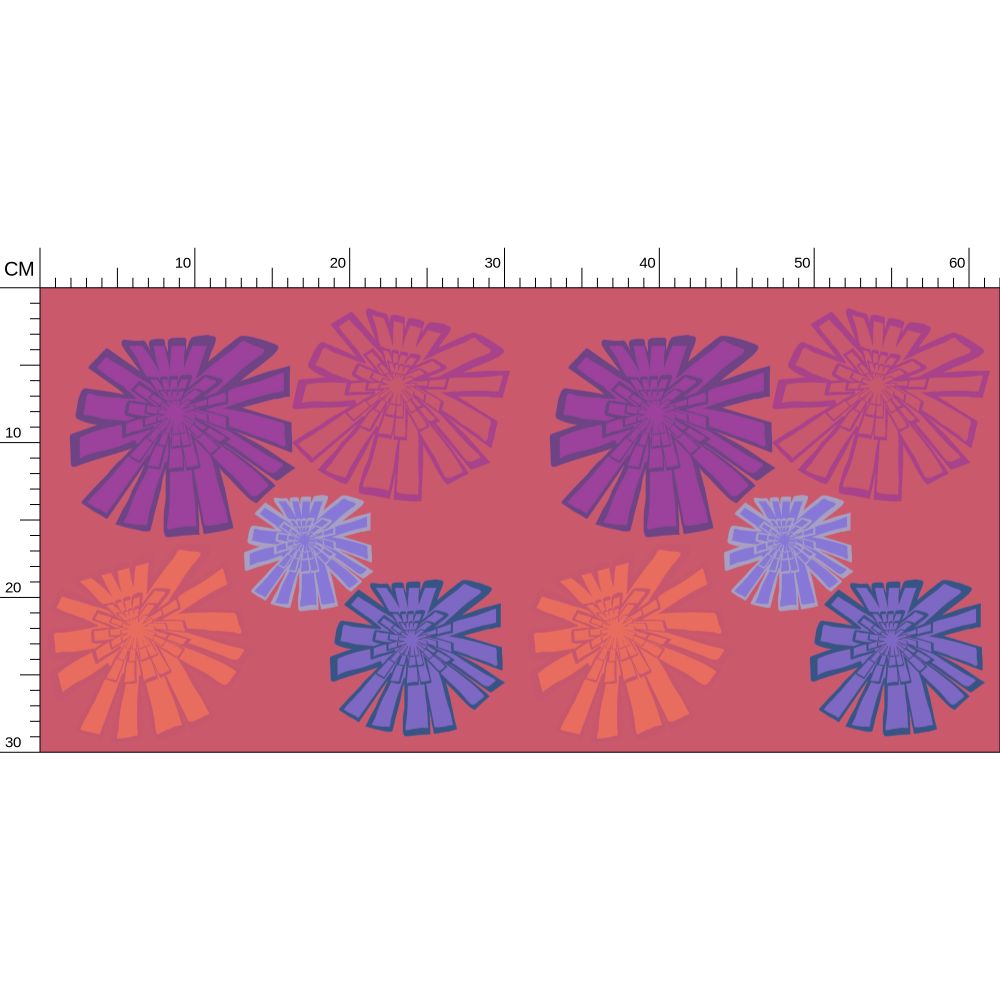1970s Flowers Repeat Pattern Wallpaper