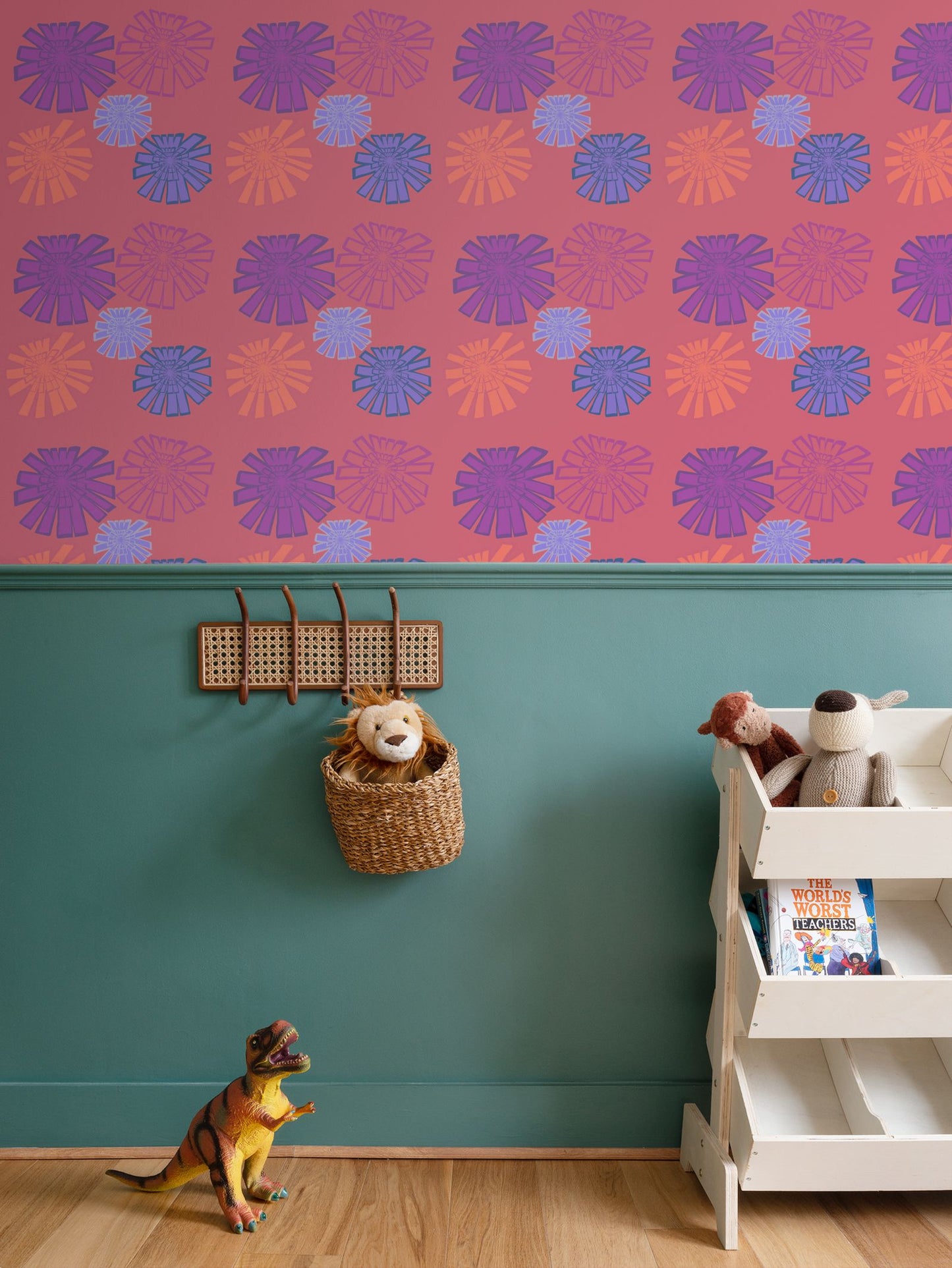 1970s Flowers Repeat Pattern Wallpaper