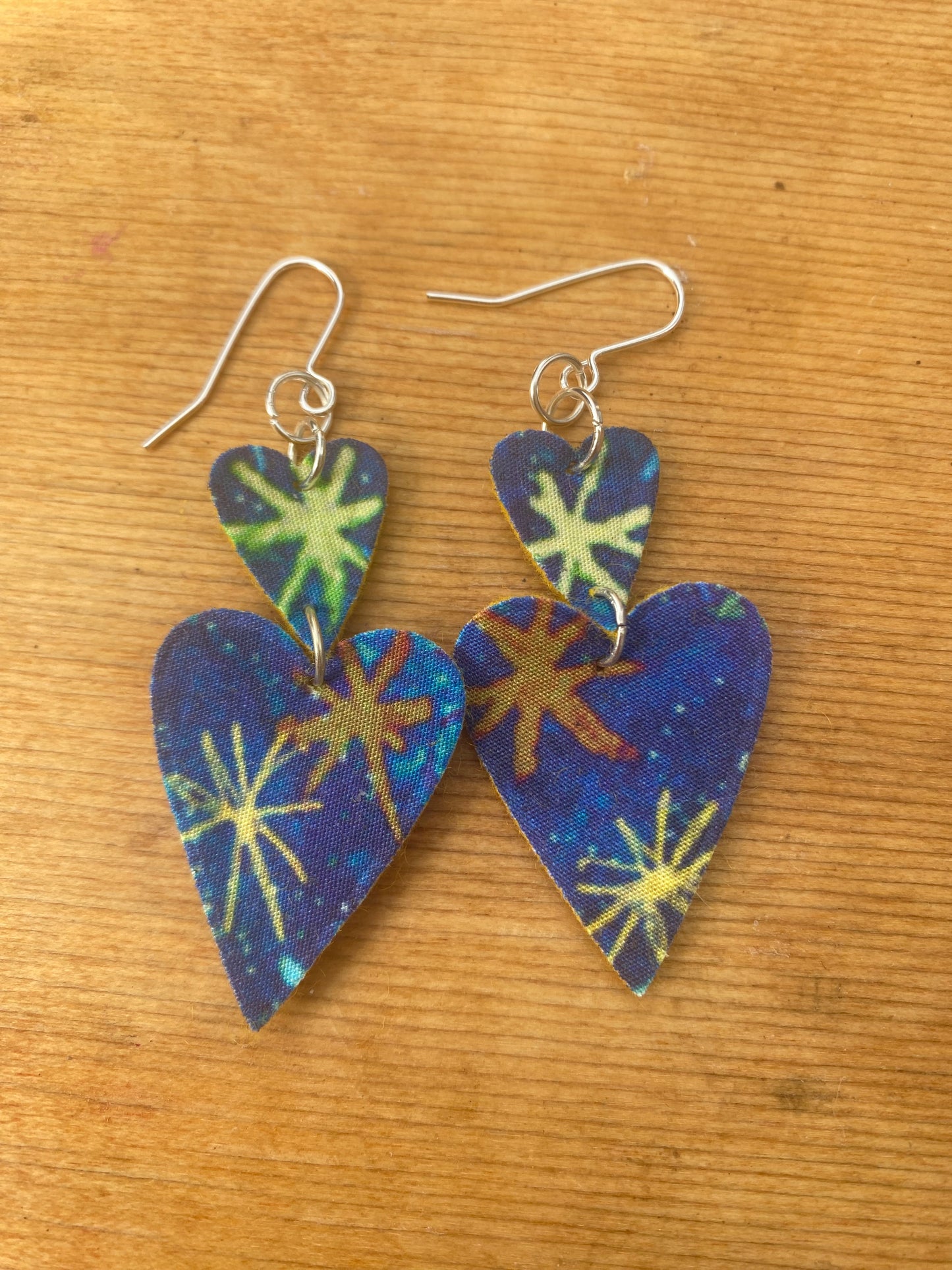 Starry heart earrings