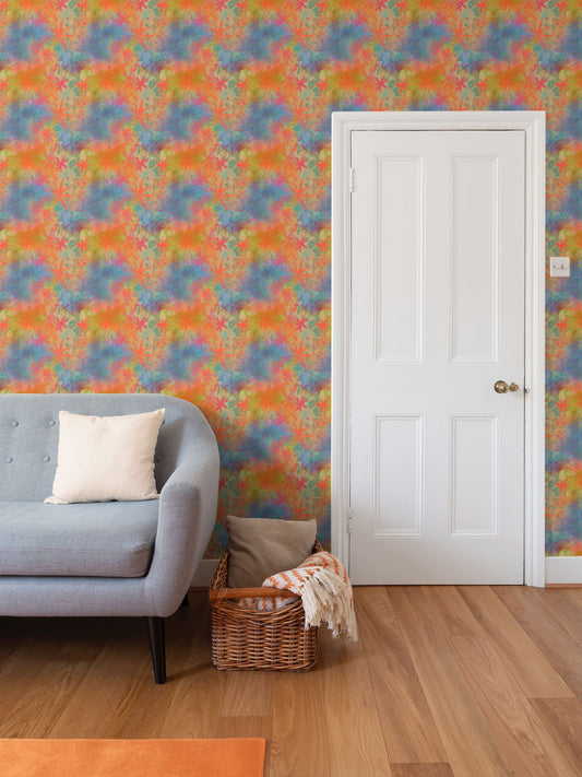 Sunlit Stars Repeat Pattern Wallpaper