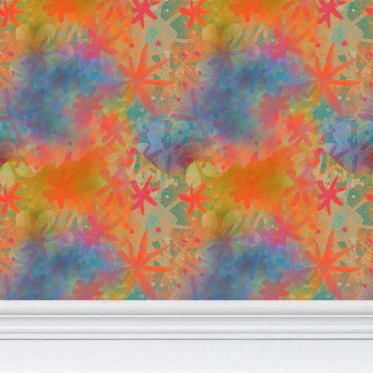 Sunlit Stars Repeat Pattern Wallpaper