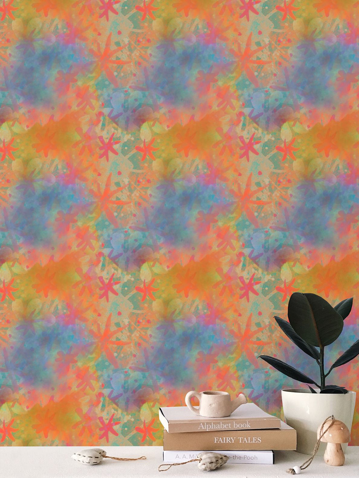Sunlit Stars Repeat Pattern Wallpaper
