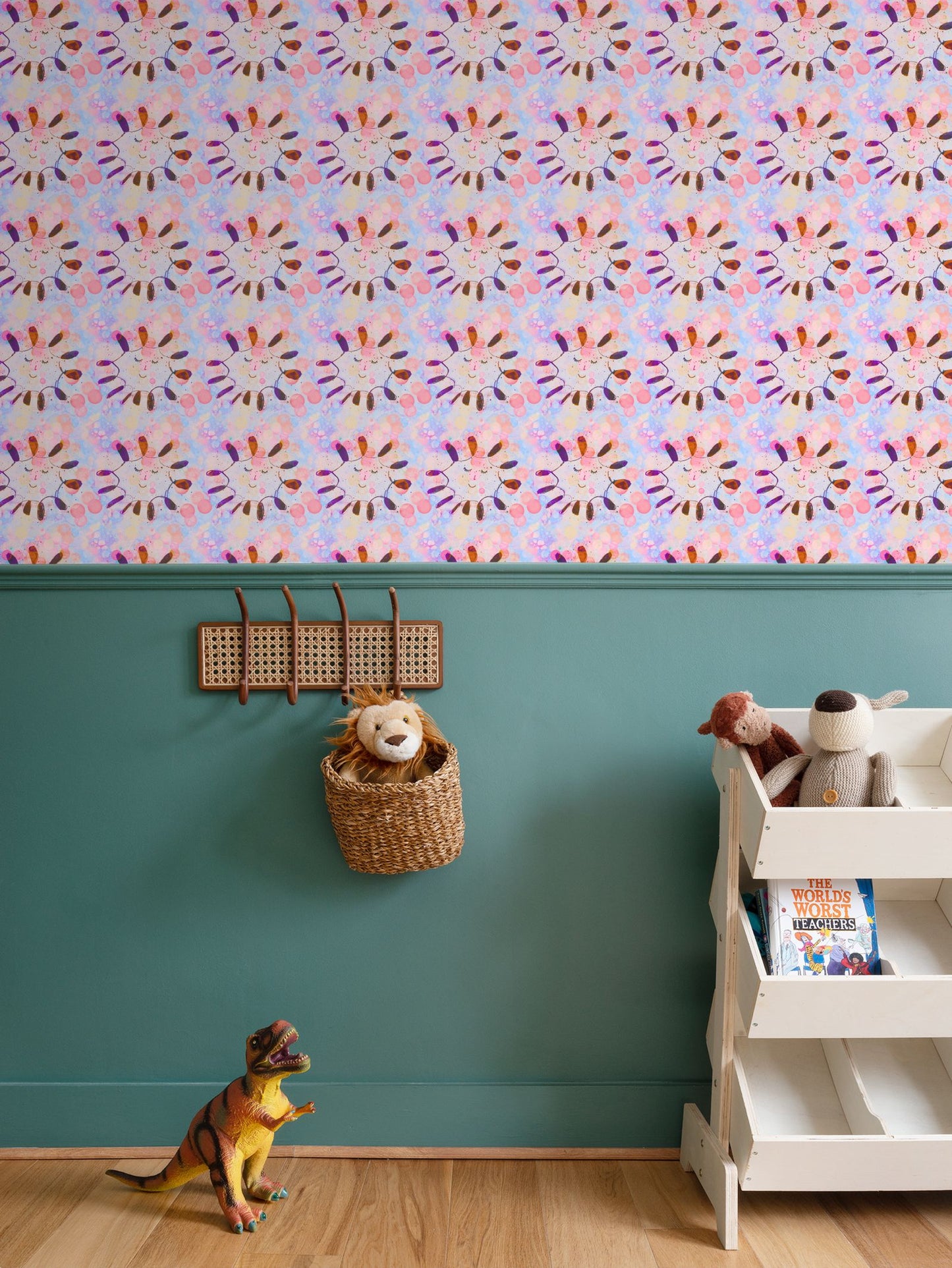 Inky Flower Repeat Pattern Wallpaper