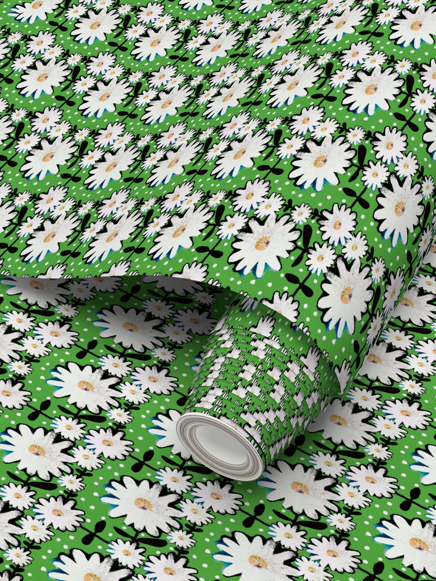 Daisy Daisy Repeat Pattern Wallpaper