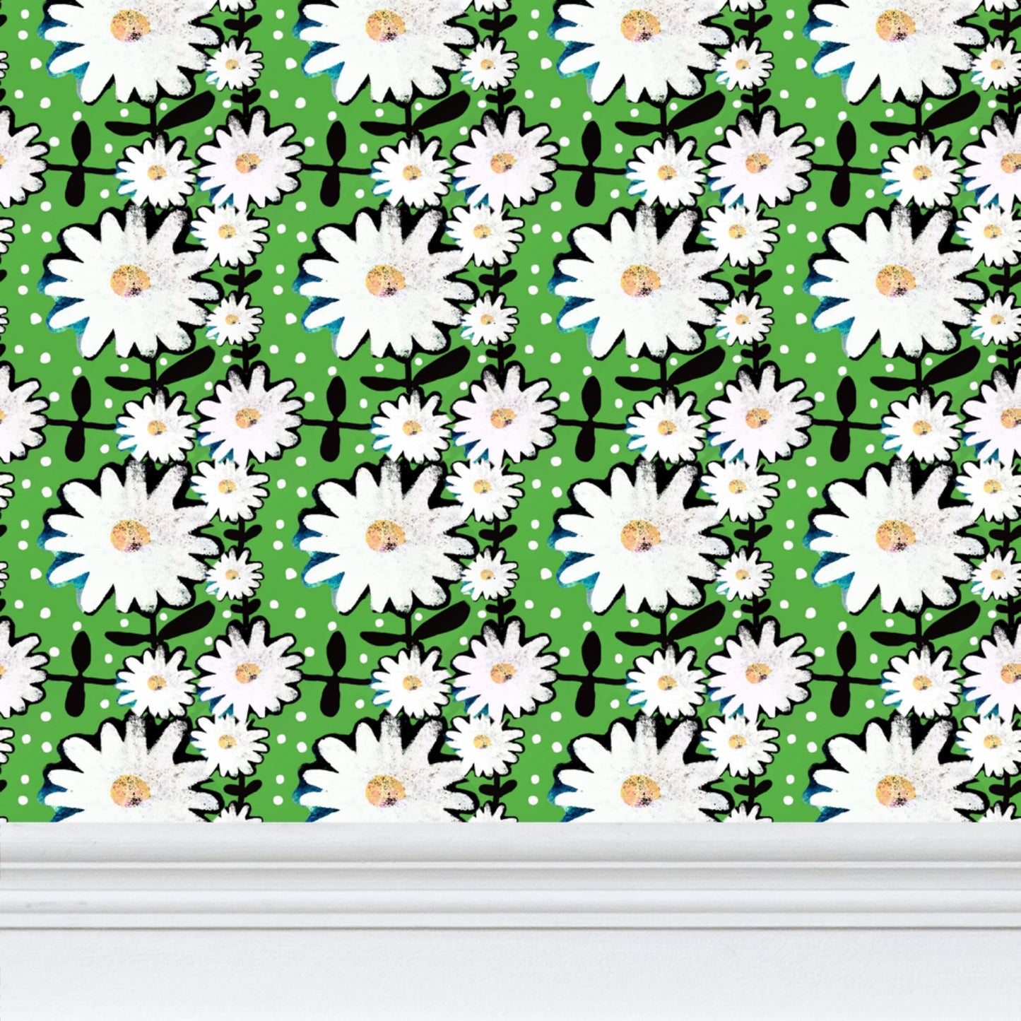 Daisy Daisy Repeat Pattern Wallpaper