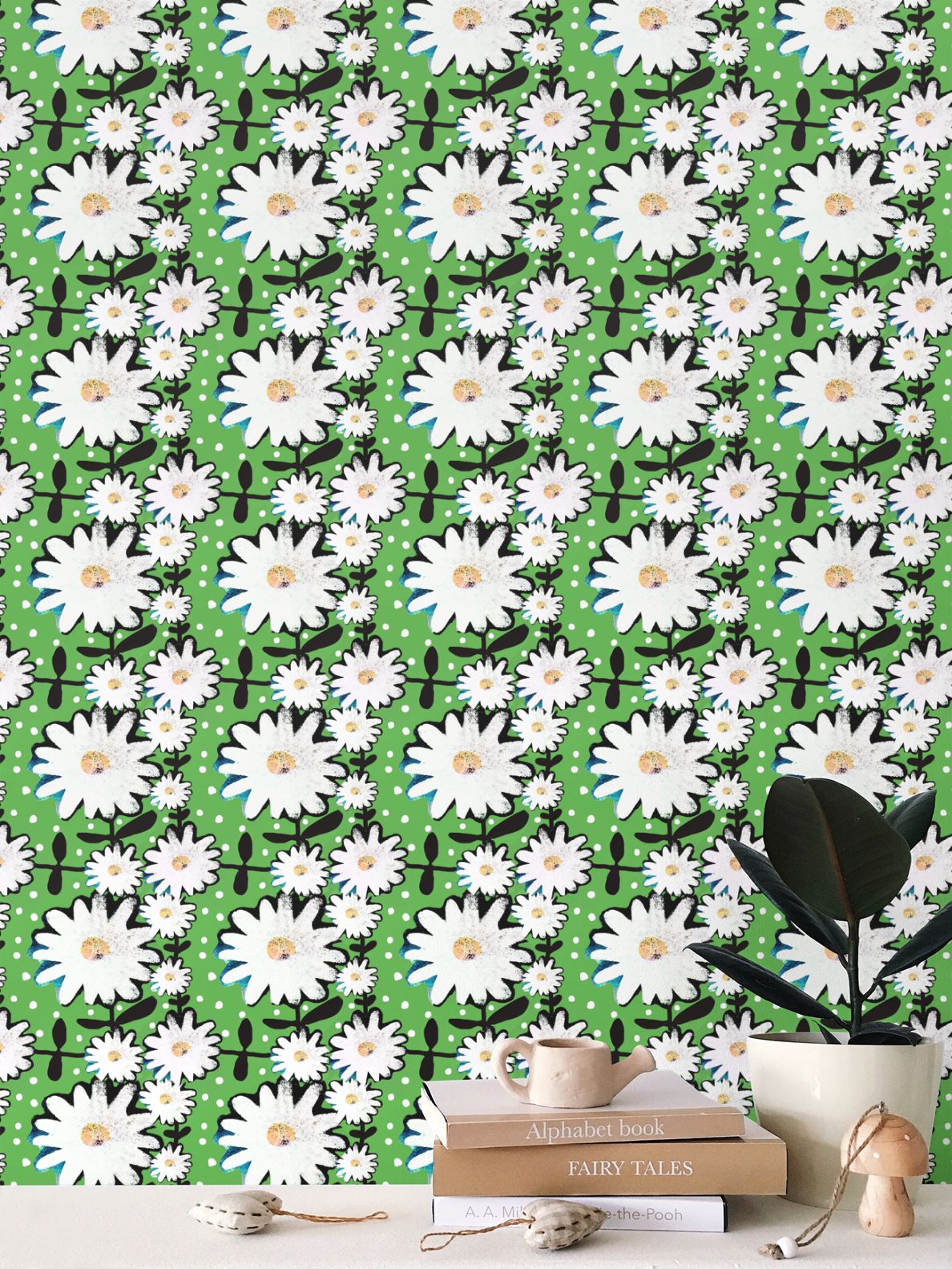 Daisy Daisy Repeat Pattern Wallpaper