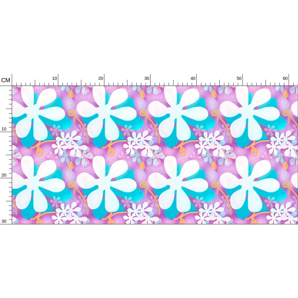 Lilac flowers Repeat Pattern Wallpaper