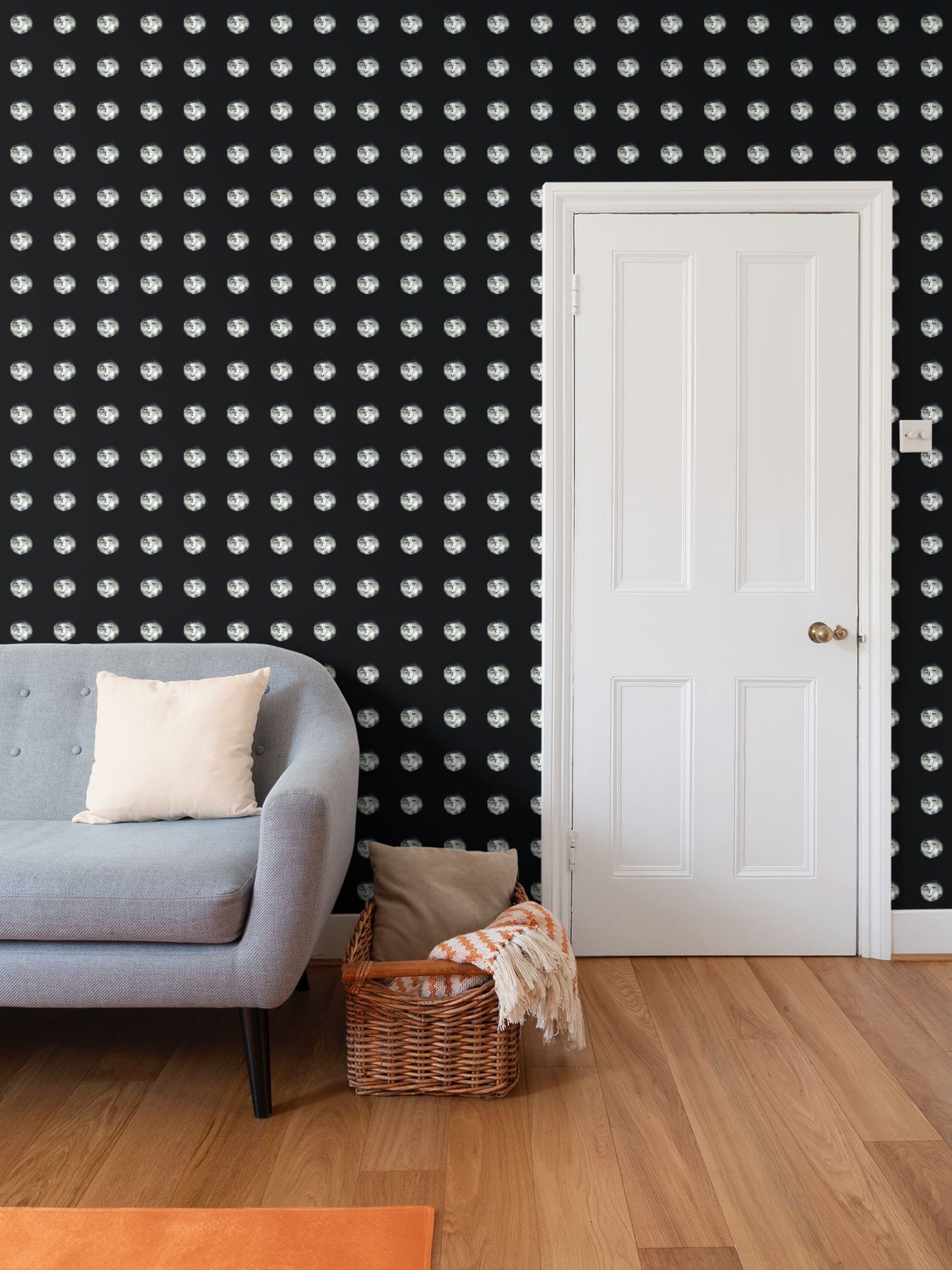 Calm moon Repeat Pattern Wallpaper