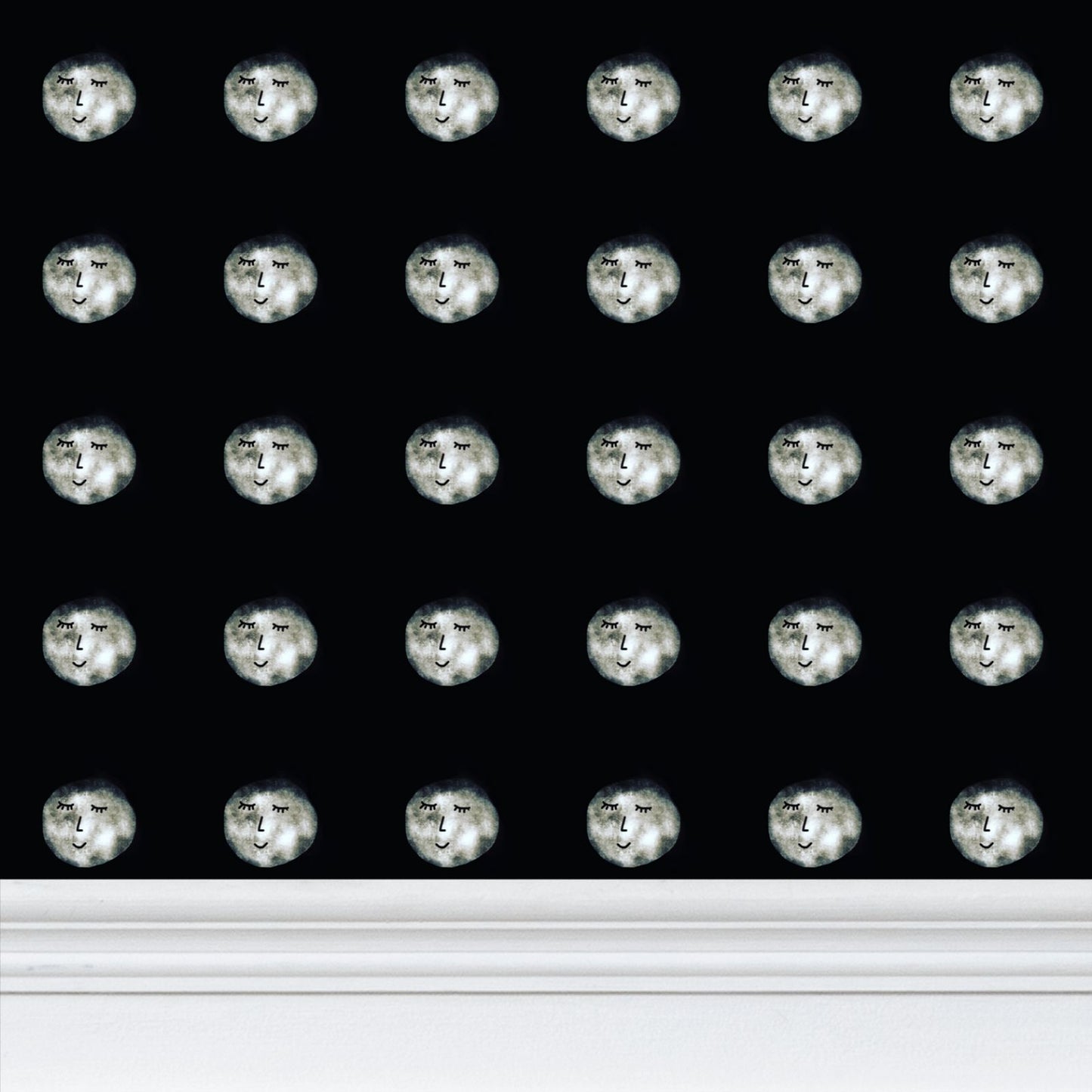 Calm moon Repeat Pattern Wallpaper