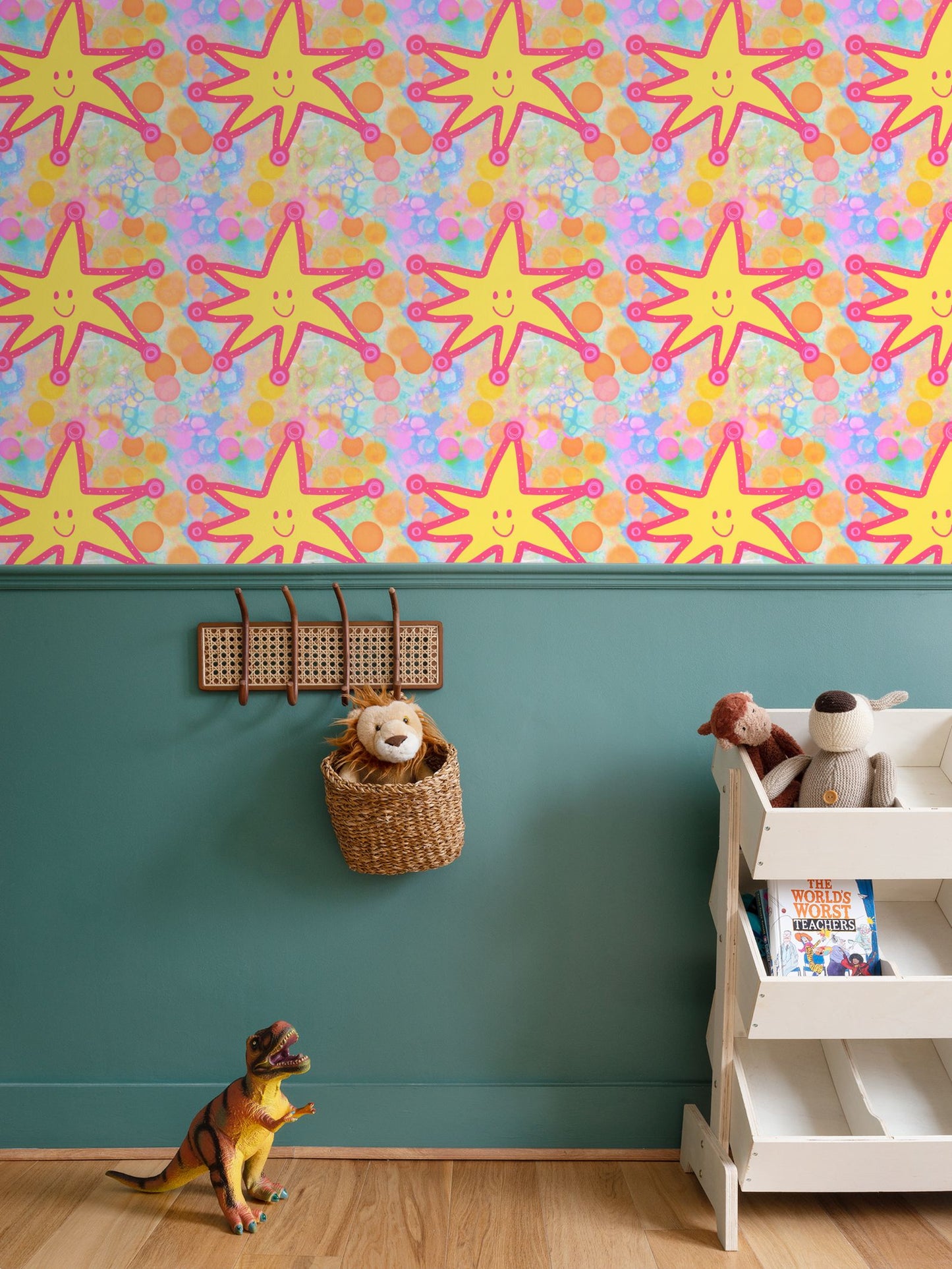 Bubble Star Repeat Pattern Wallpaper