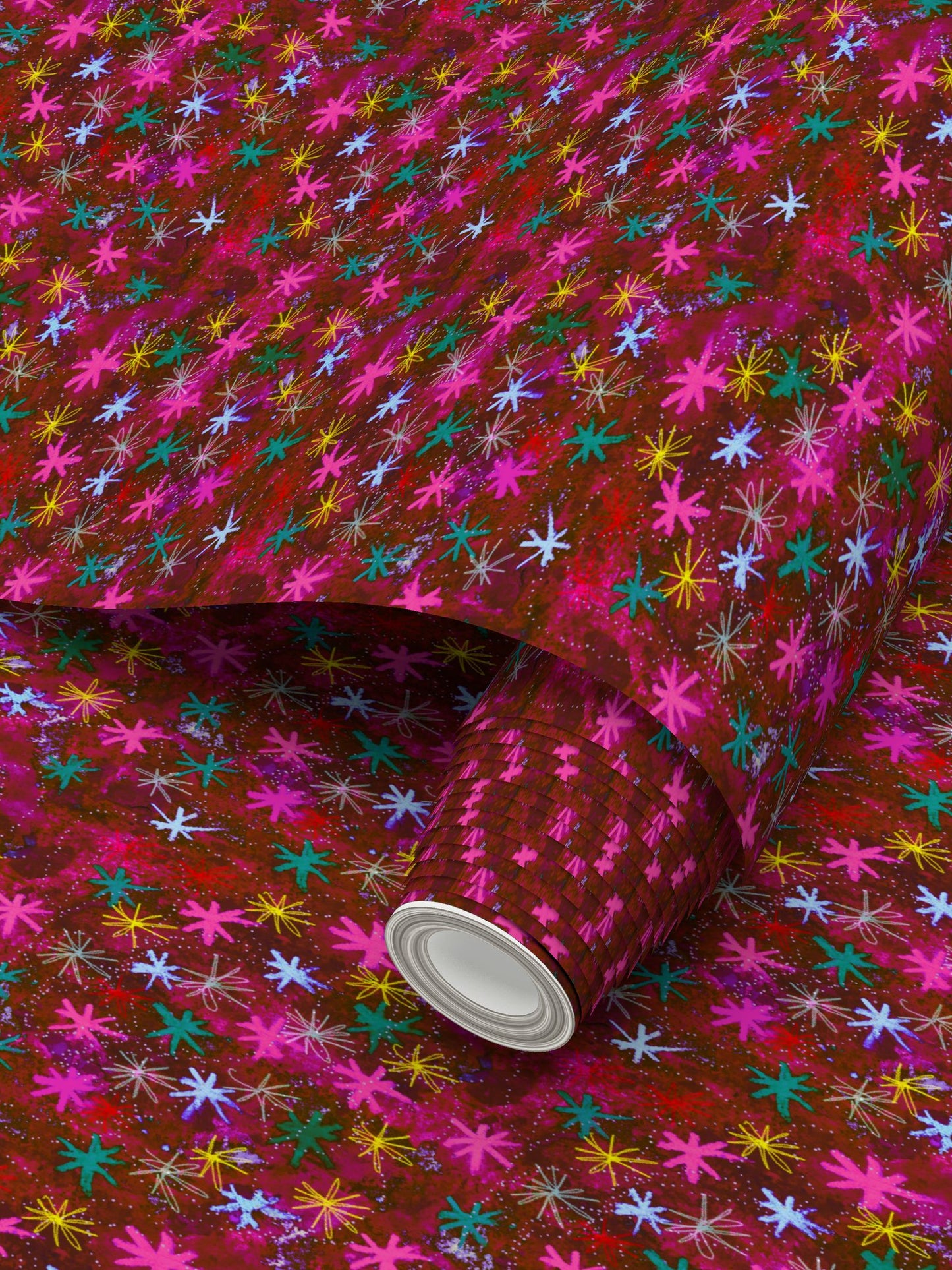 Starry pink Repeat Pattern Wallpaper