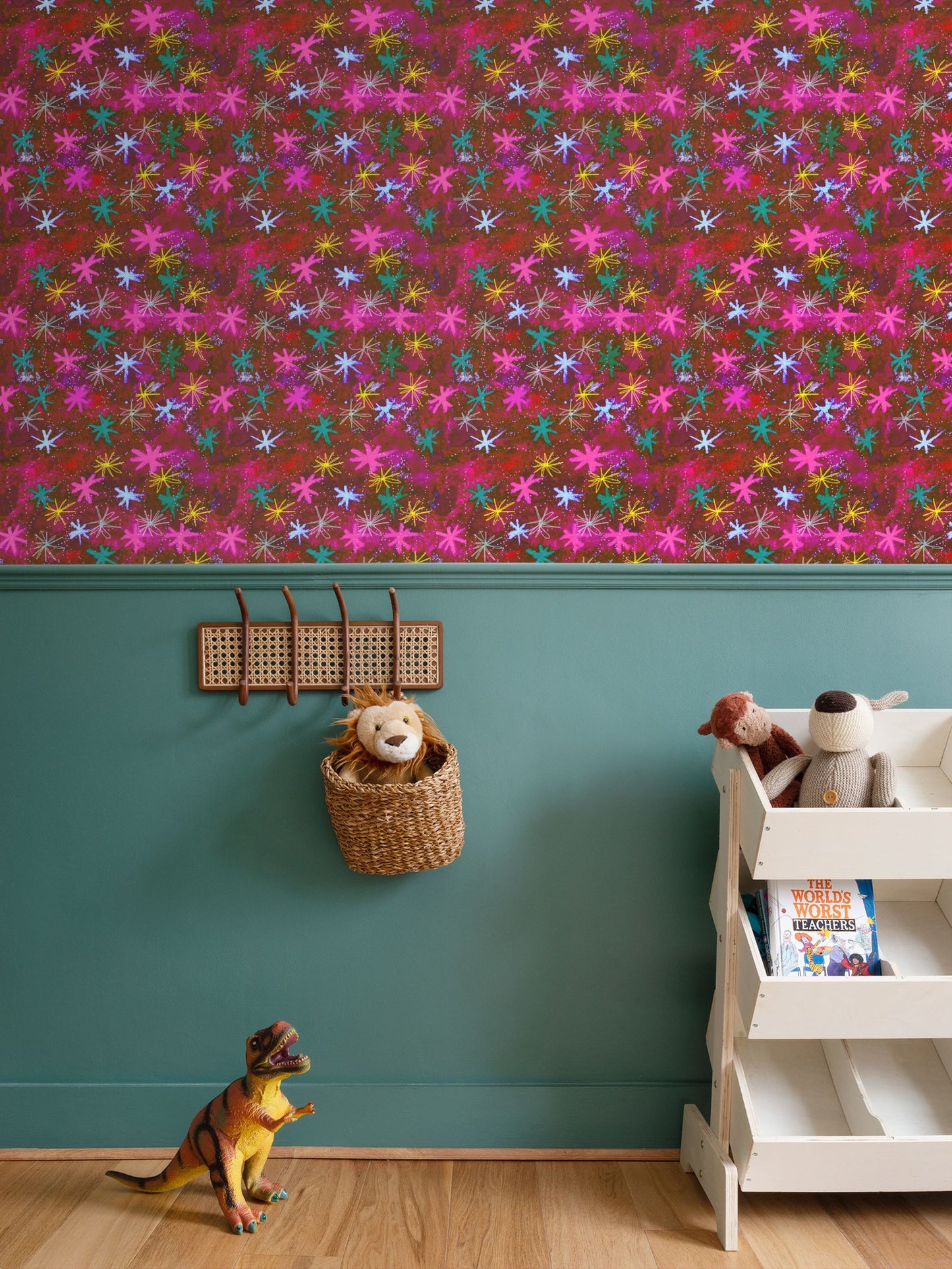 Starry pink Repeat Pattern Wallpaper