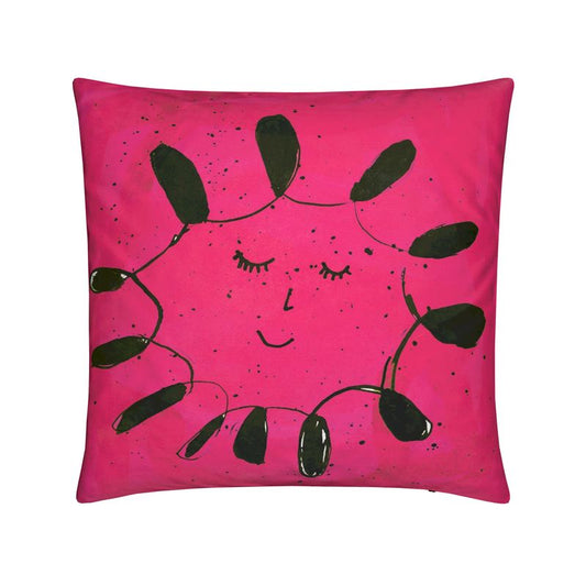 Inky Flower Cerise Cushions