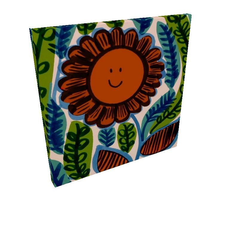 Happy Flower Square Canvas Wholesale & Dropship