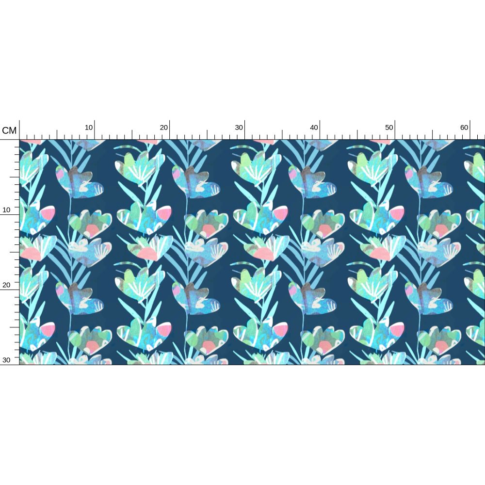 Paper Cut flowers Repeat Pattern Wallpaper