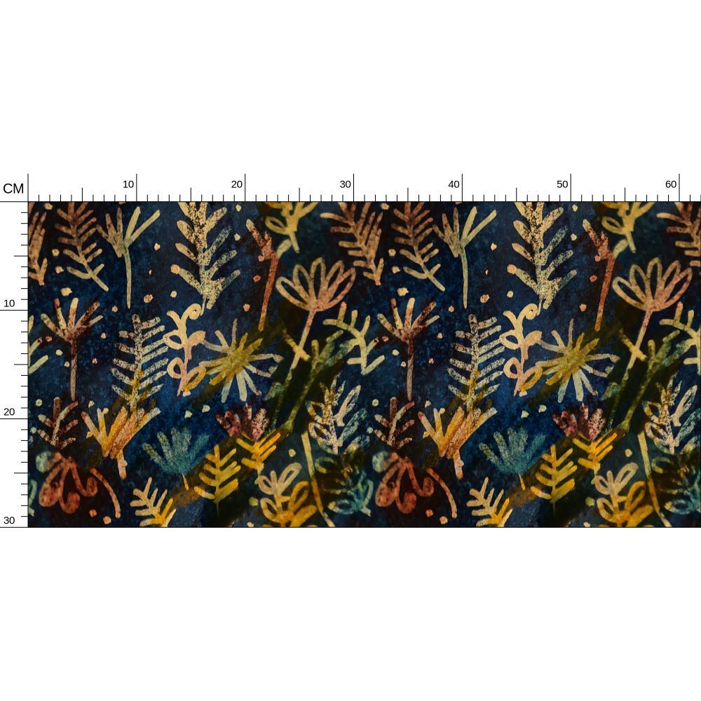 Moonlit leaves Repeat Pattern Wallpaper