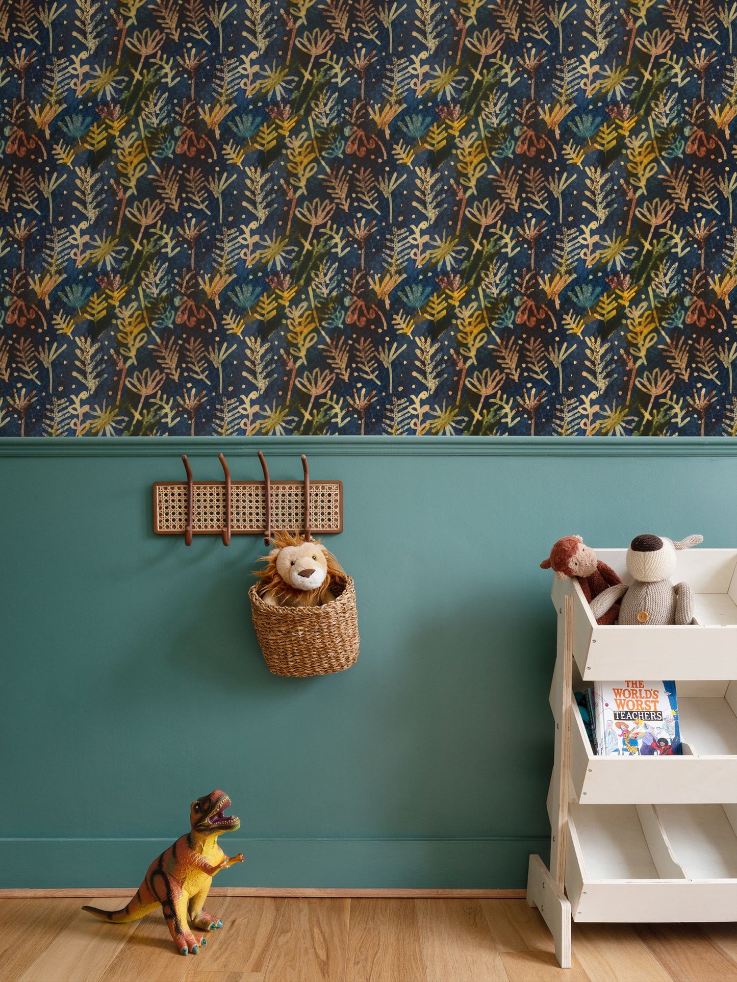 Moonlit leaves Repeat Pattern Wallpaper