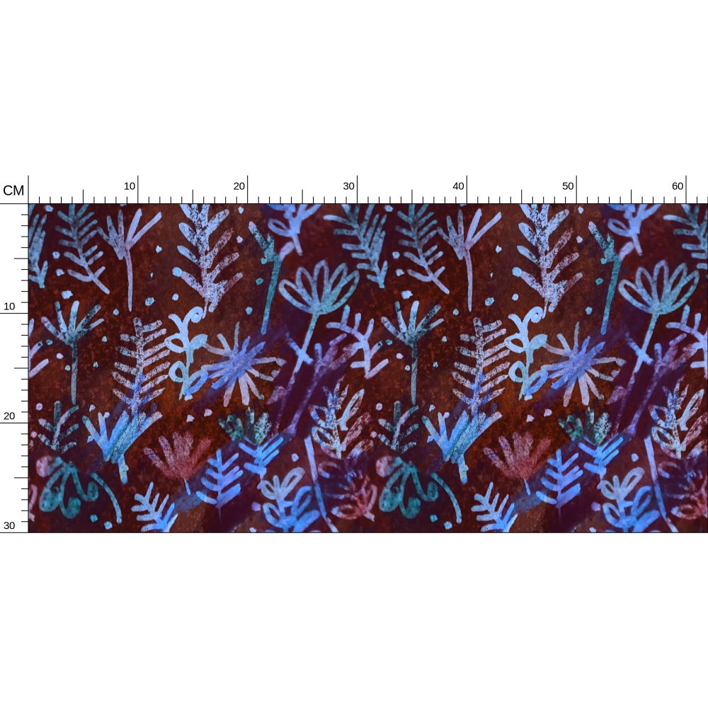 Moonlit stems earthy Repeat Pattern Wallpaper