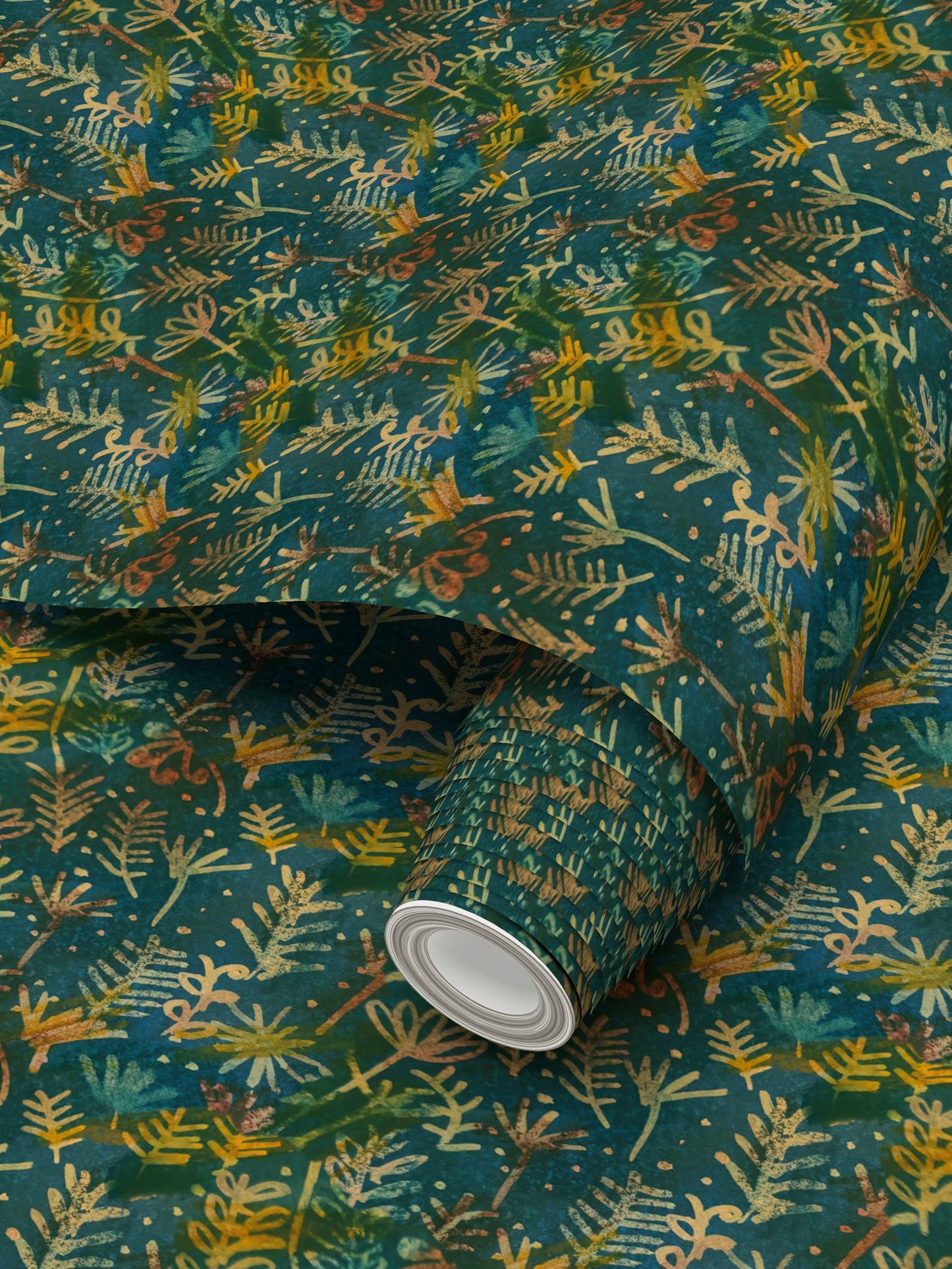 Sunlight leaves Repeat Pattern Wallpaper