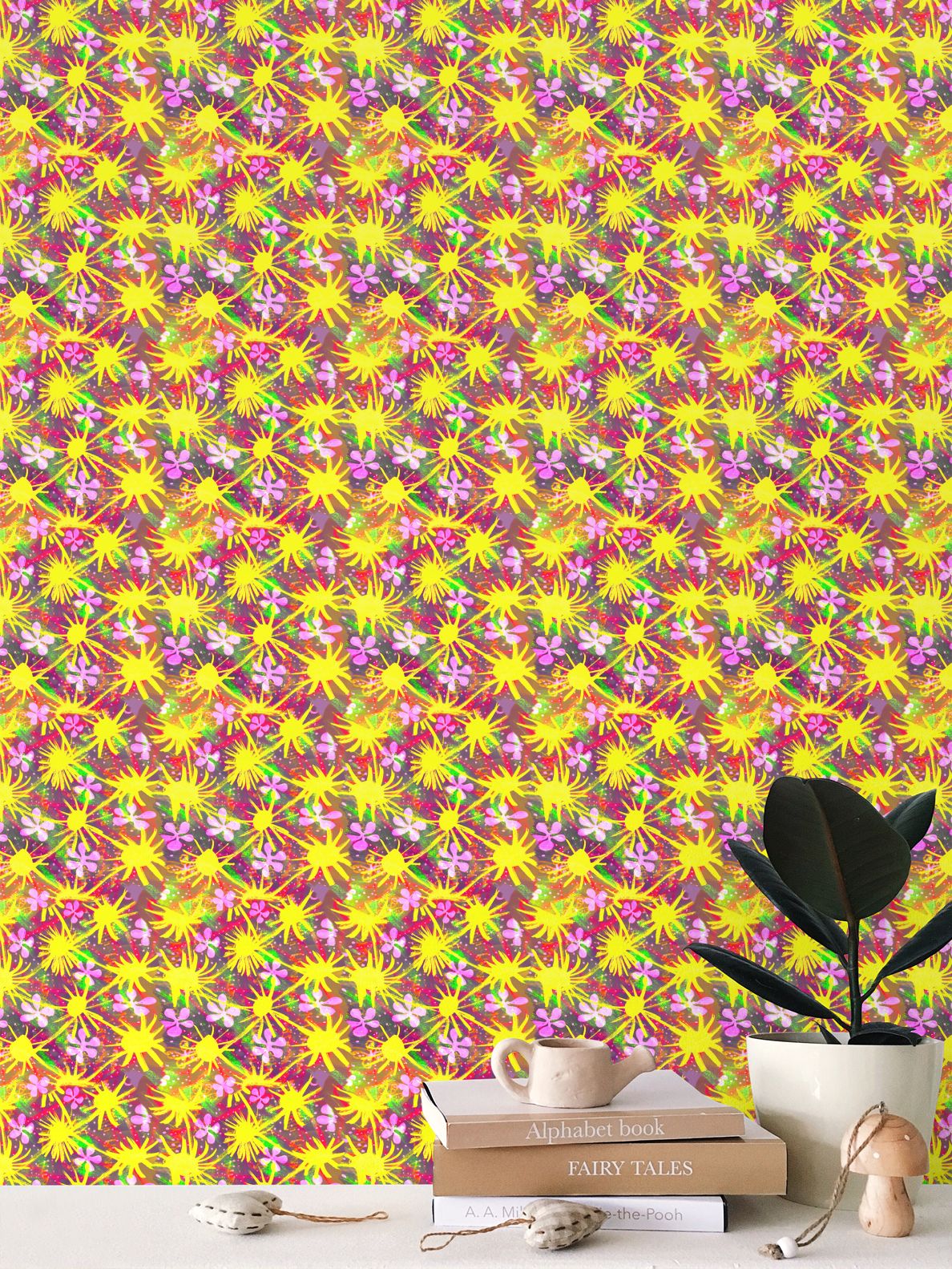 Celestial connections Repeat Pattern Wallpaper